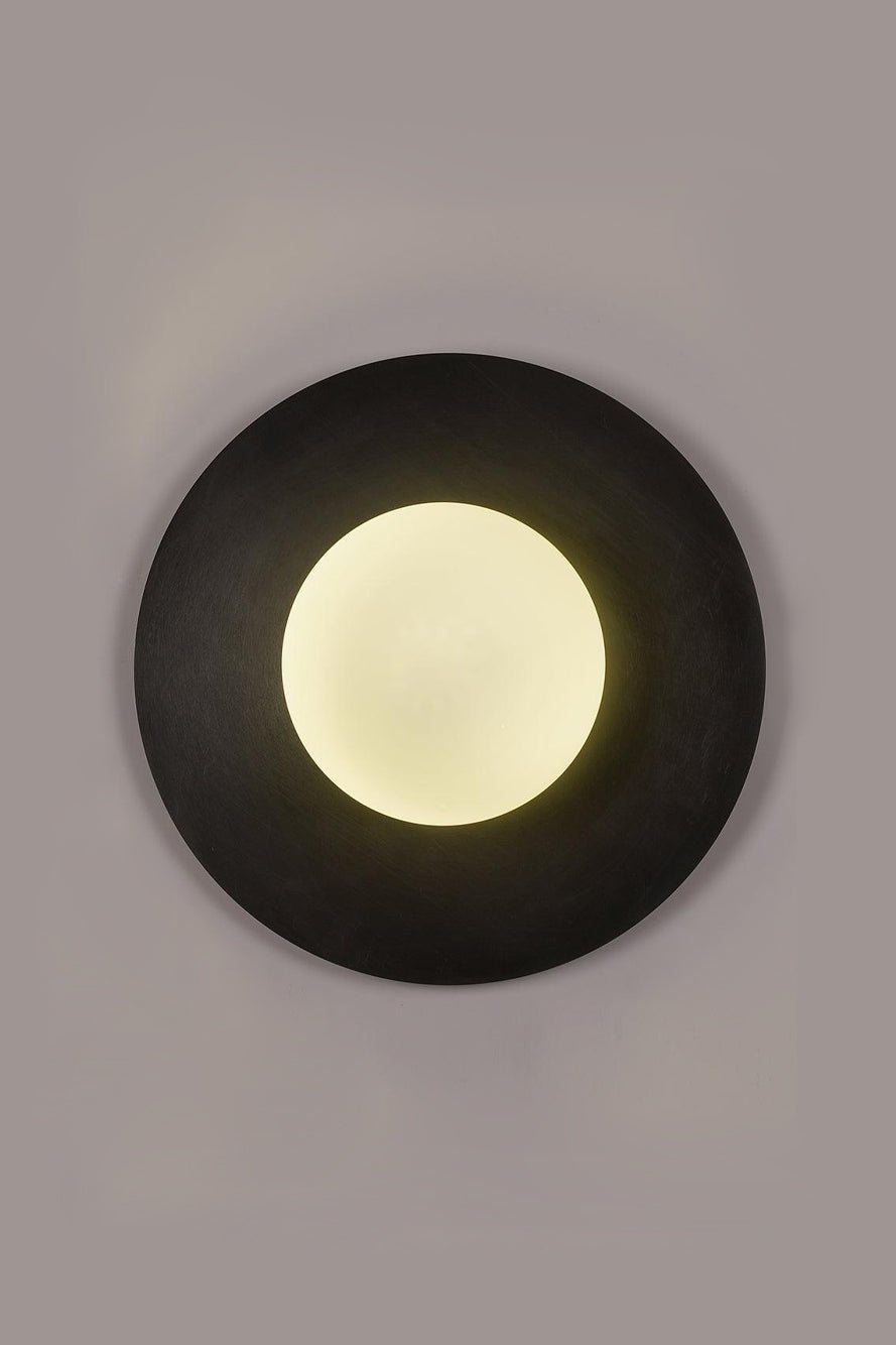 Godfrey Modern Minimalist Round Art Brass Glass Wall Lamp - Letslighting