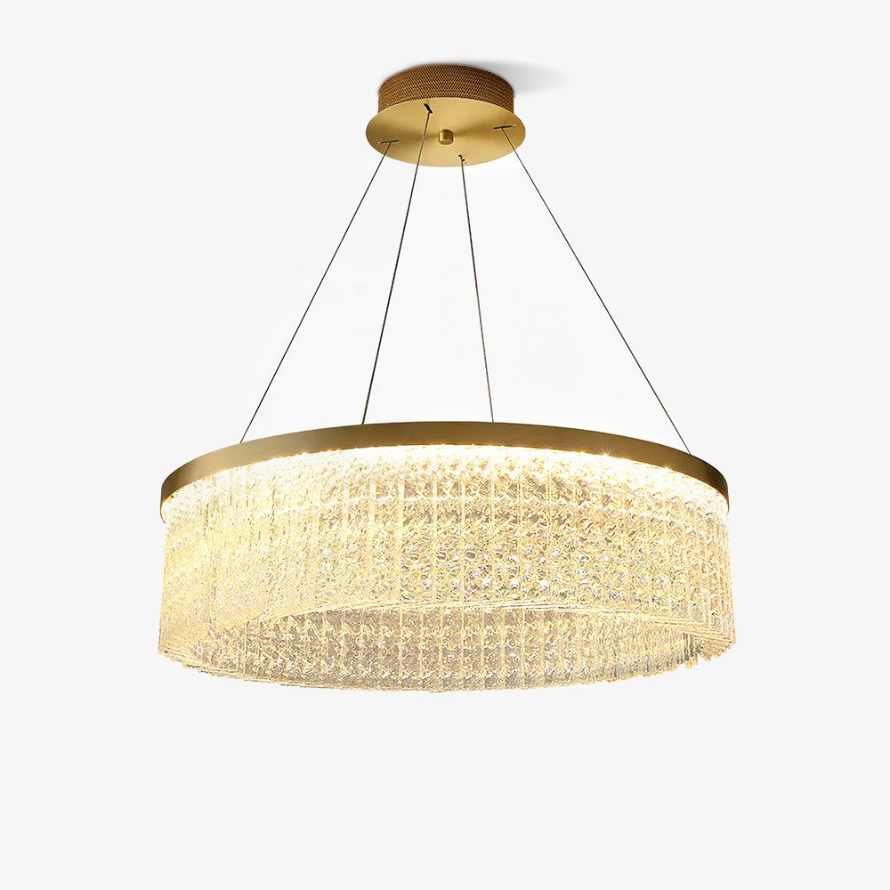 Lustra Chandelier Round Halo Crystal - Letslighting