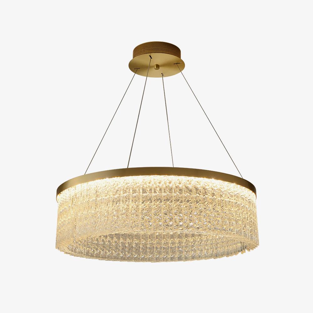 Lustra Chandelier Round Halo Crystal - Letslighting