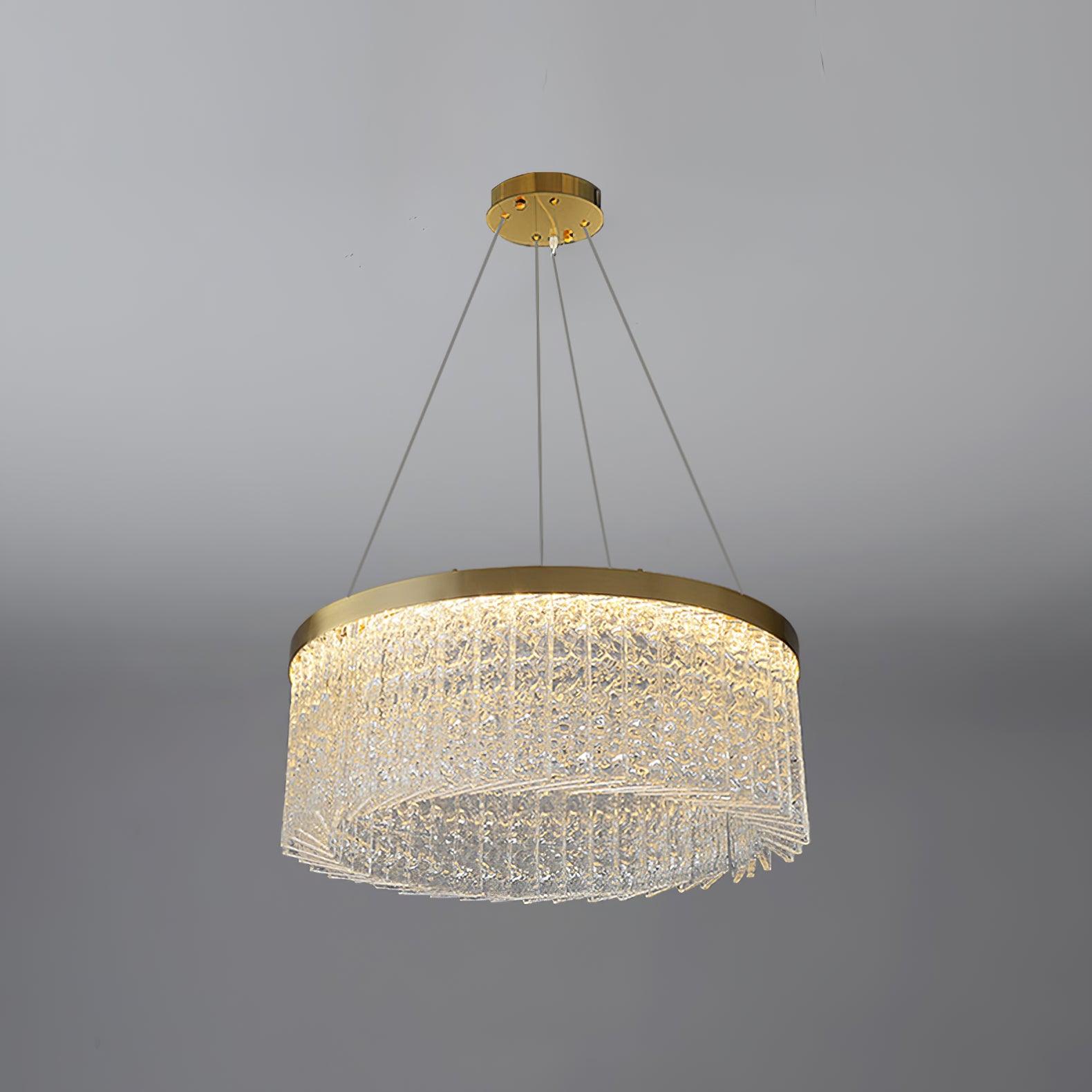 Lustra Chandelier Round Halo Crystal - Letslighting
