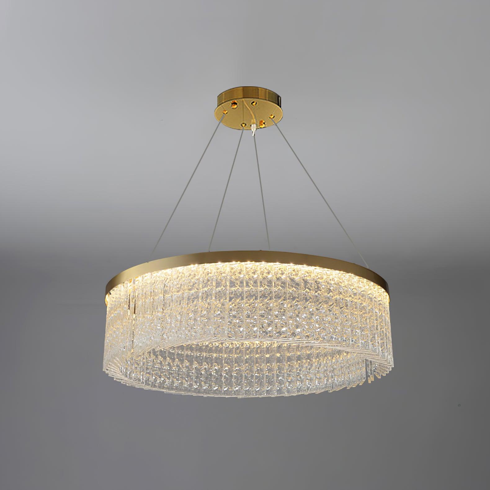 Lustra Chandelier Round Halo Crystal - Letslighting