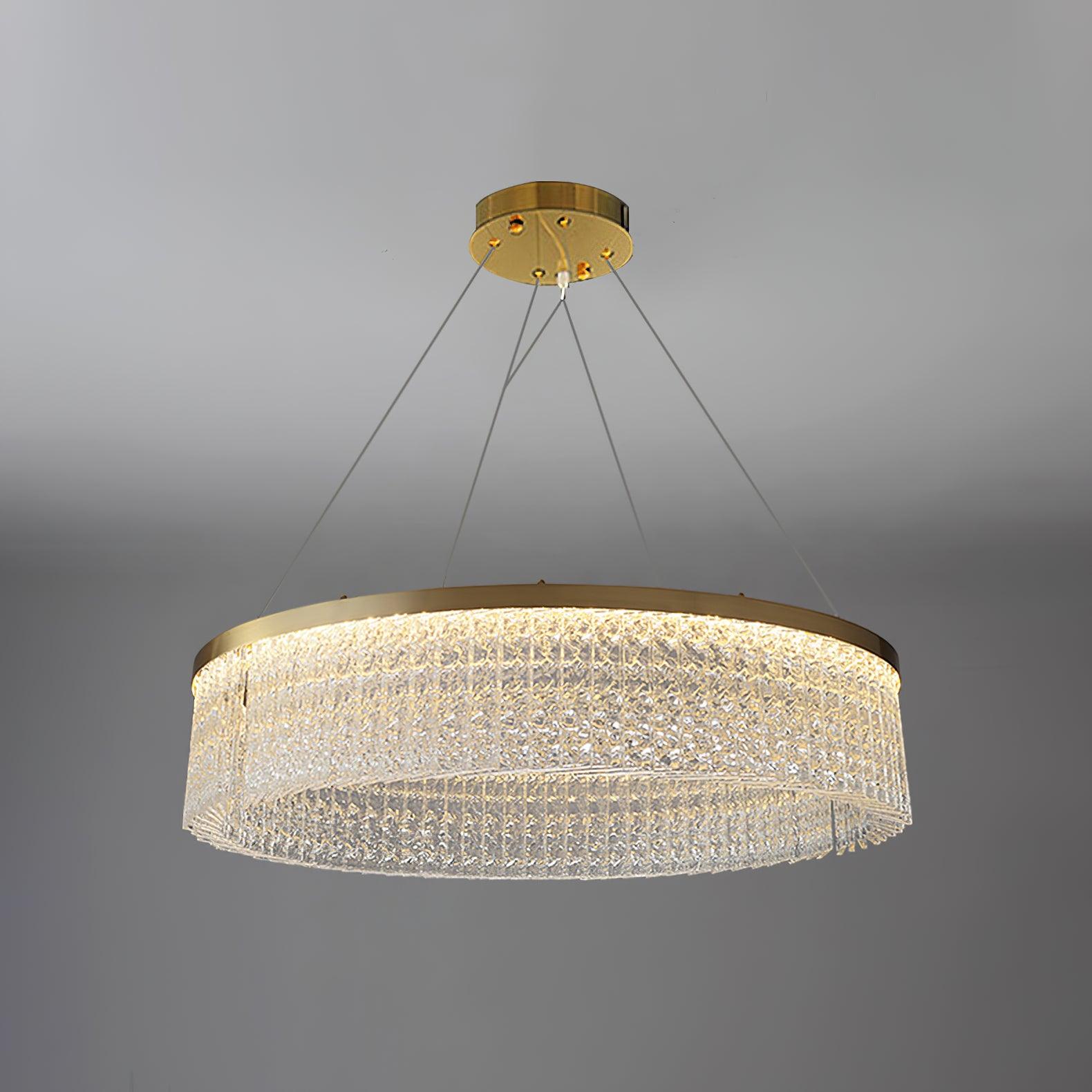 Lustra Chandelier Round Halo Crystal - Letslighting