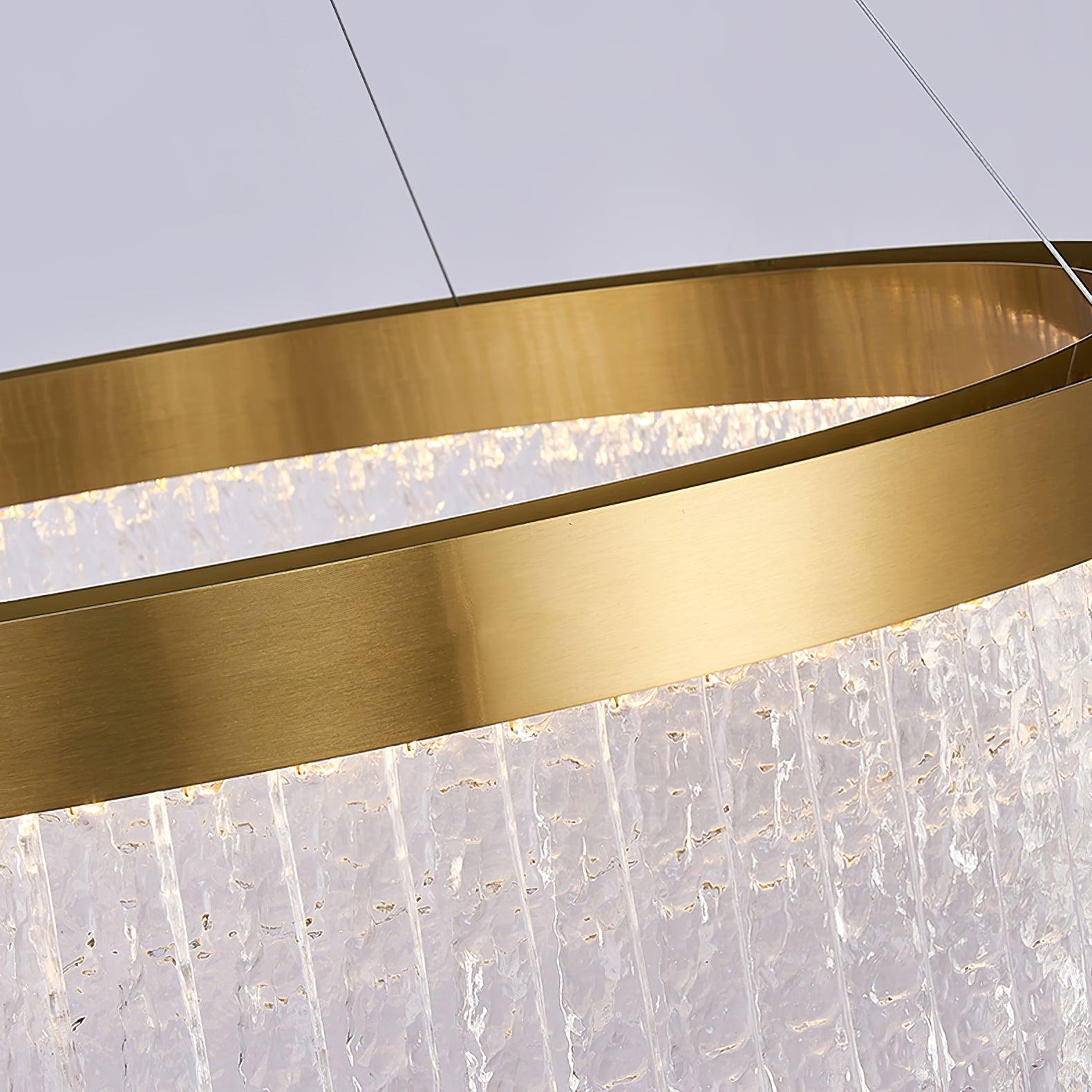 Lustra Chandelier Round Halo Crystal - Letslighting