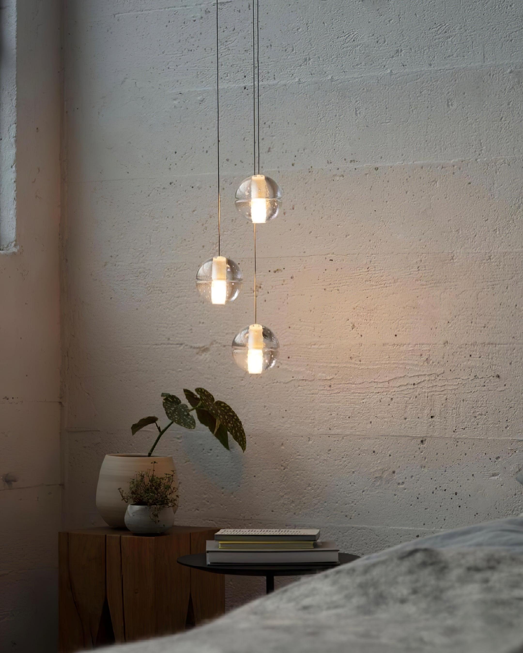Round Chandelier Hanging Cluster Crystal Drop - Letslighting
