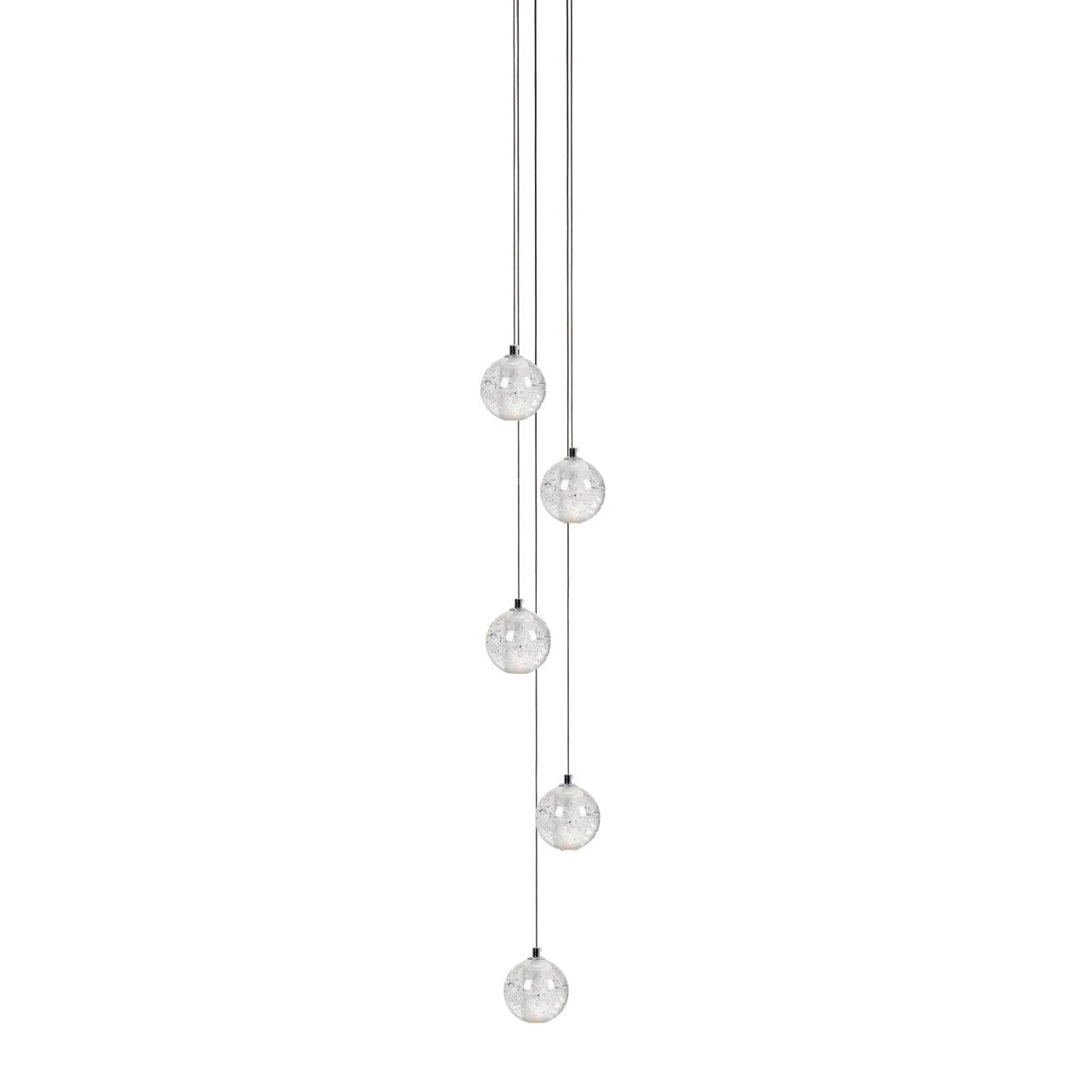 Round Chandelier Hanging Cluster Crystal Drop - Letslighting