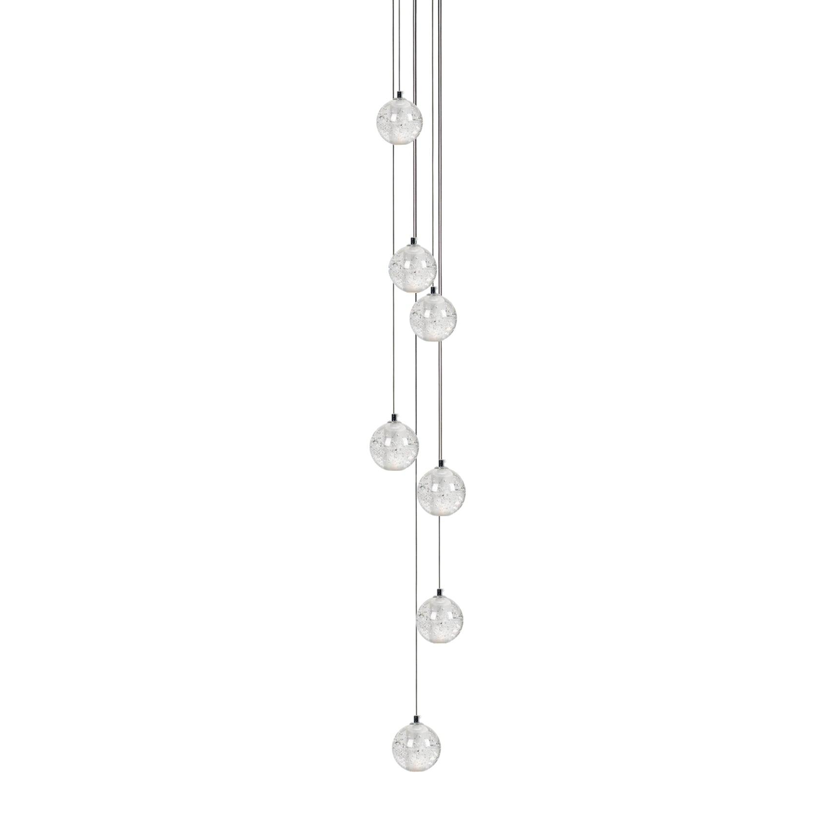 Round Chandelier Hanging Cluster Crystal Drop - Letslighting