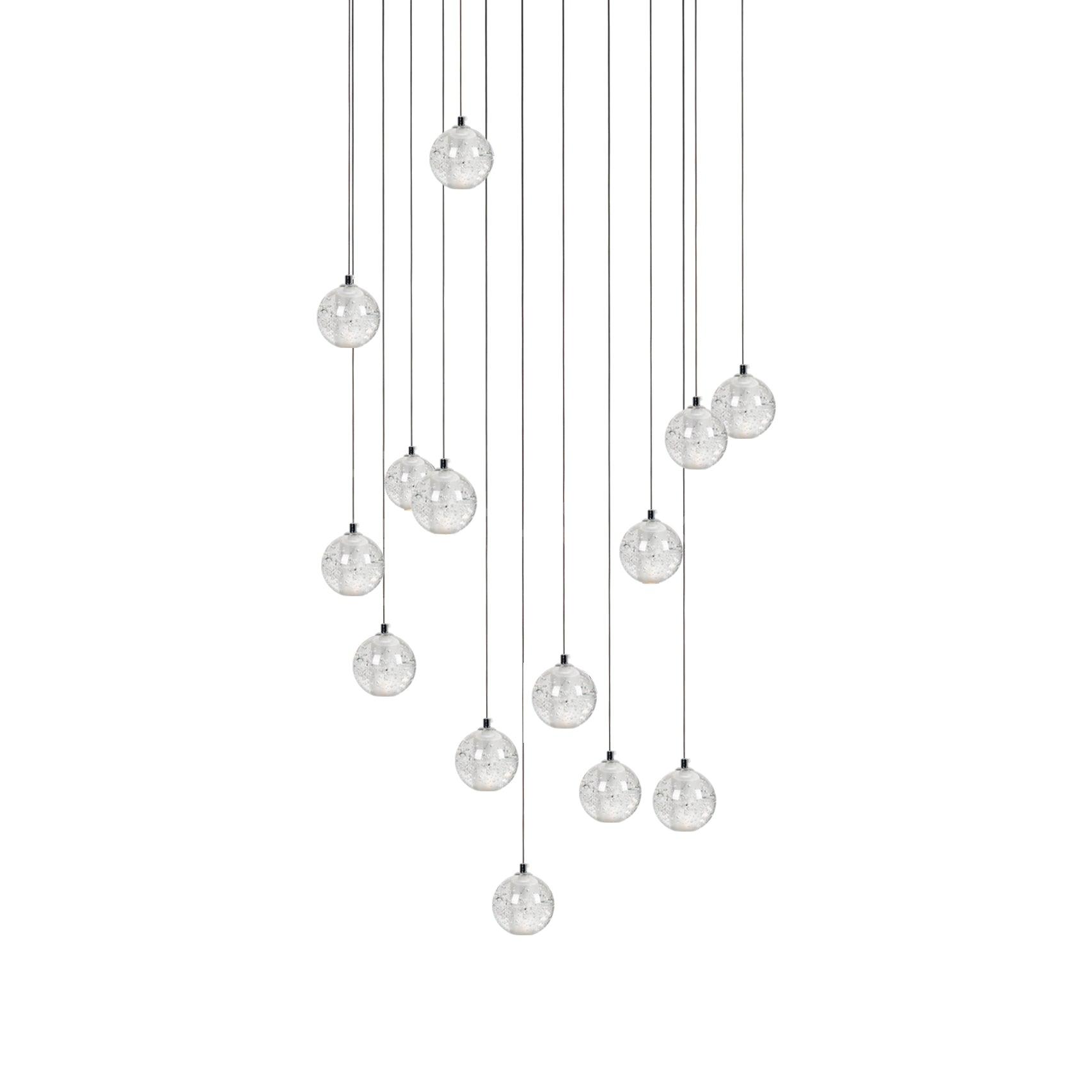 Round Chandelier Hanging Cluster Crystal Drop - Letslighting