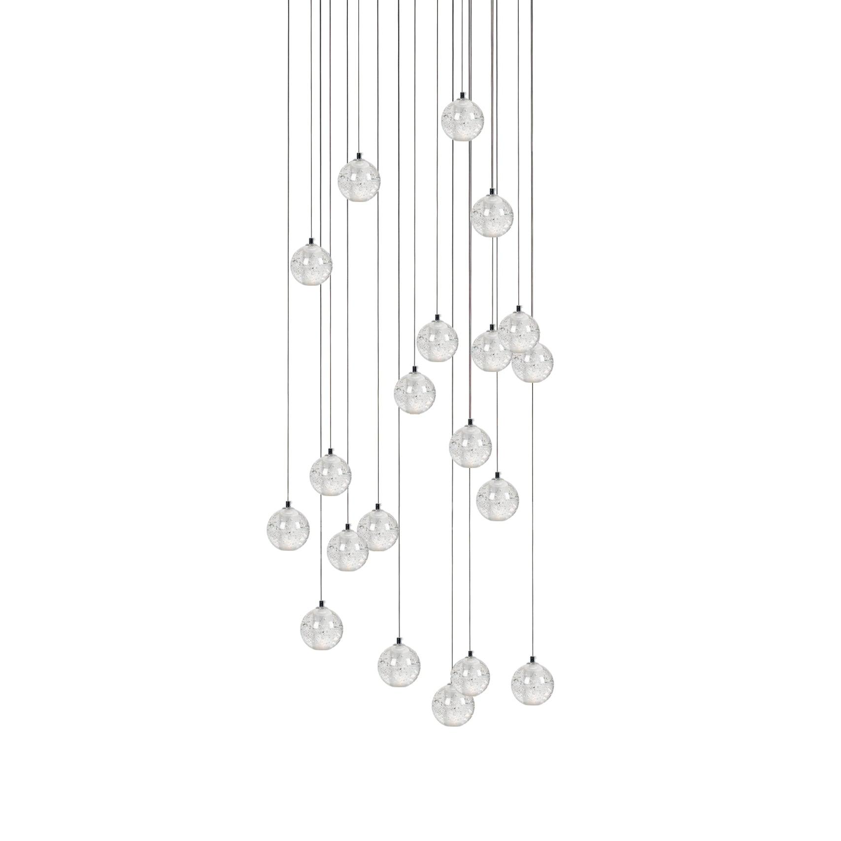Round Chandelier Hanging Cluster Crystal Drop - Letslighting