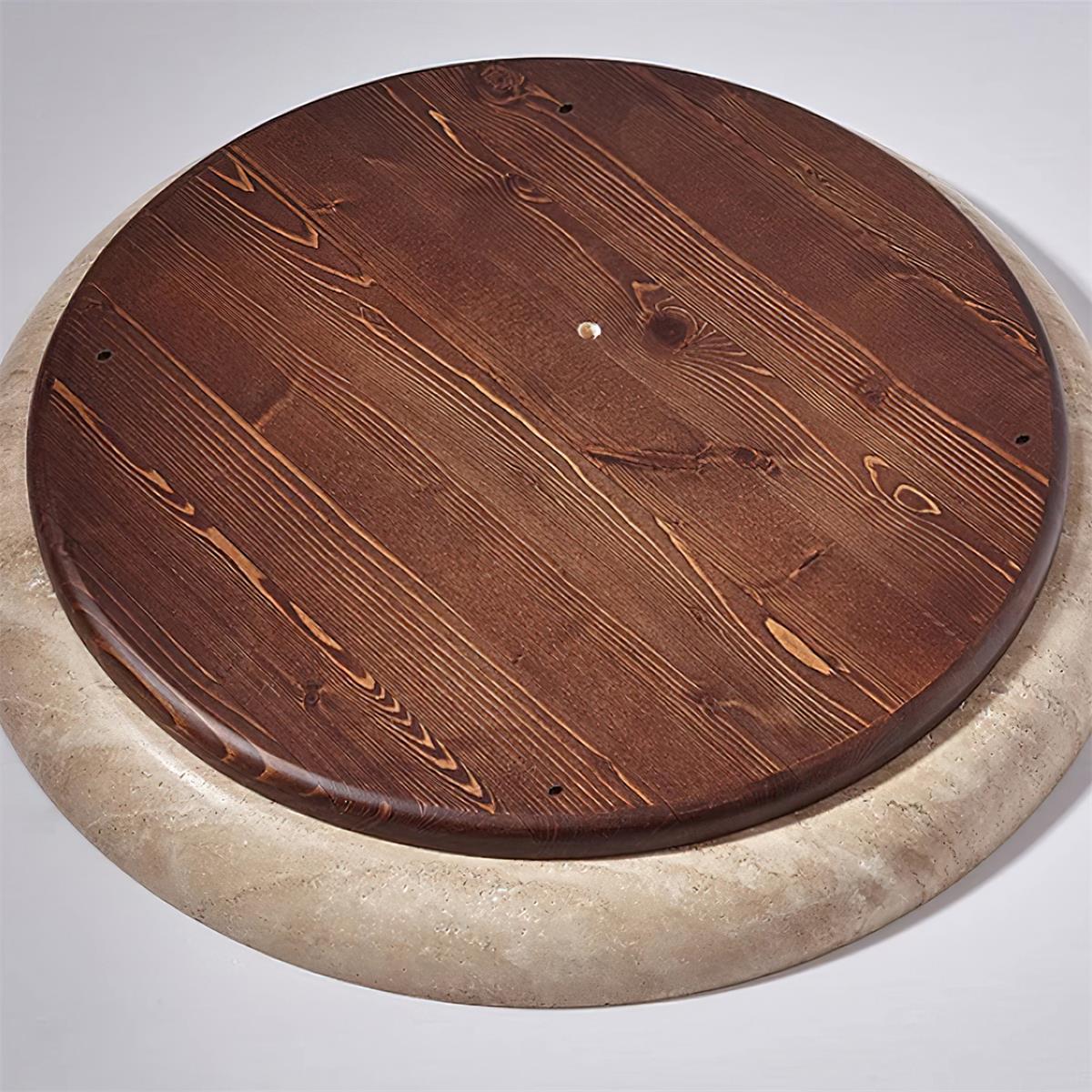 Halo Round Travertine Ceiling Light
