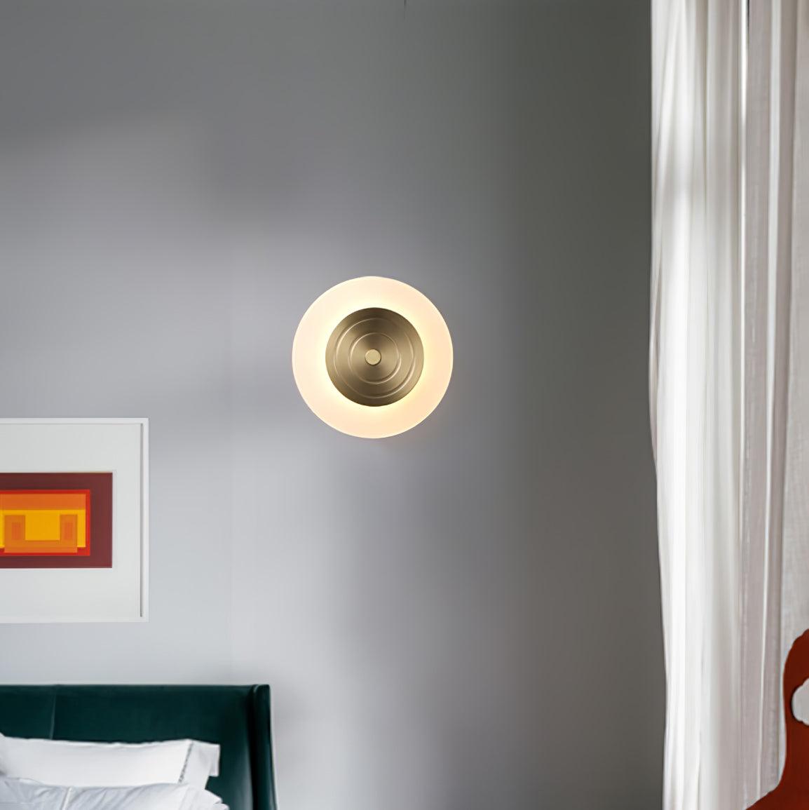 Patricia Round Moon Elegance Brass Wall Lamp - Letslighting