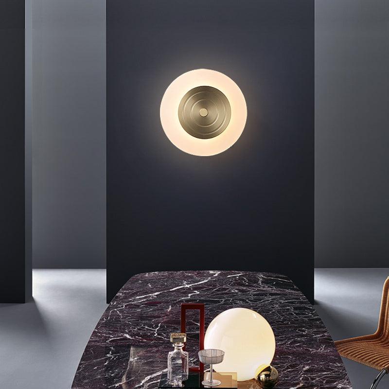 Patricia Round Moon Elegance Brass Wall Lamp - Letslighting