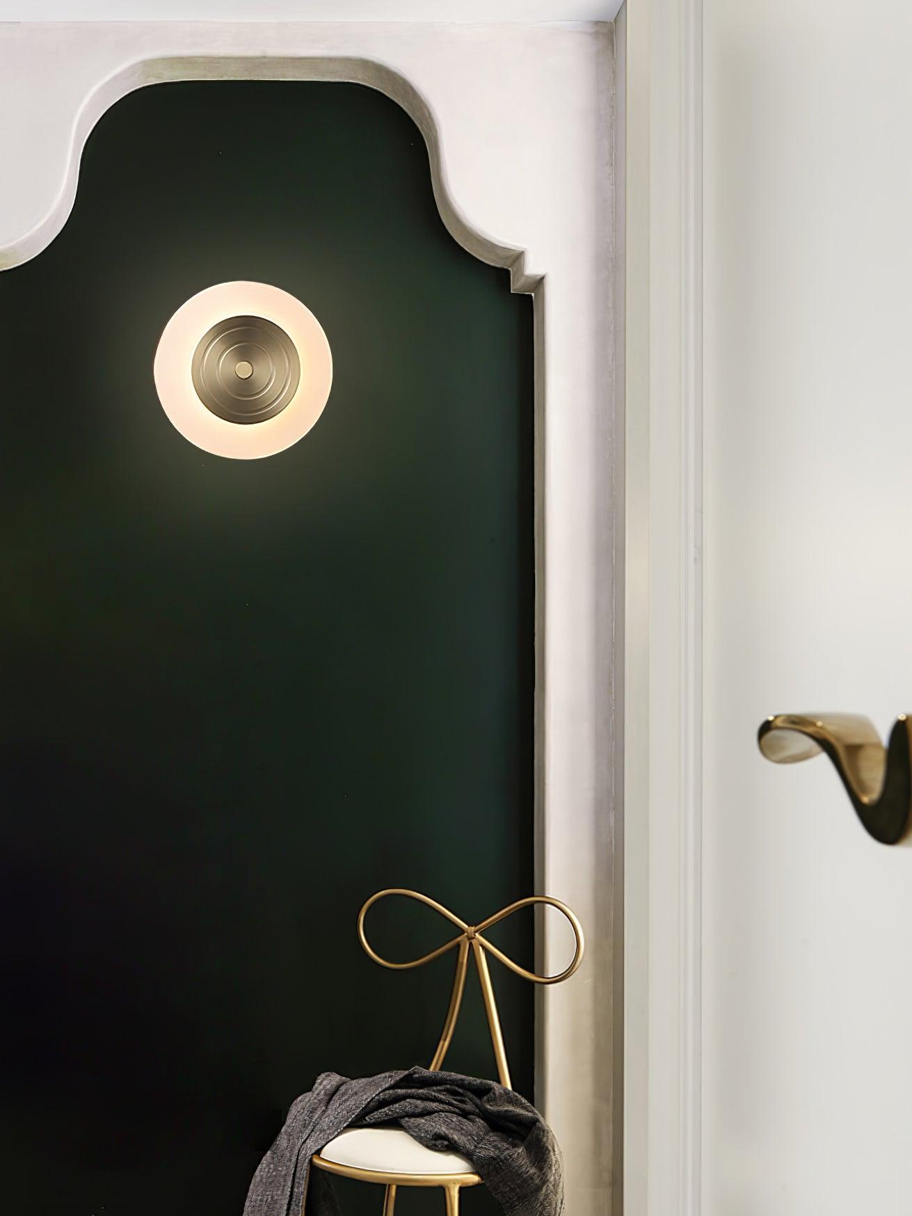 Patricia Round Moon Elegance Brass Wall Lamp - Letslighting