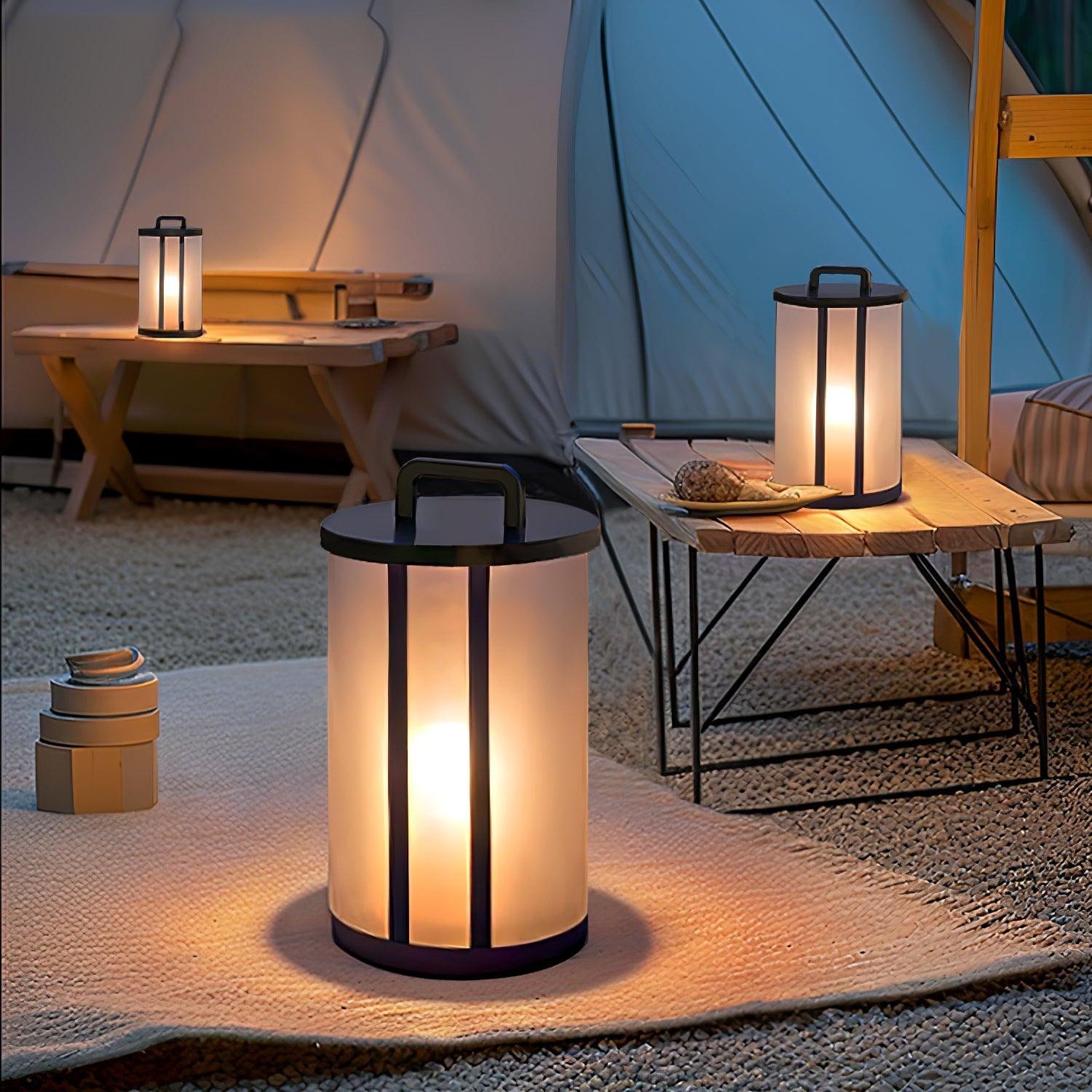 Ray Round Pillar Lantern Outdoor Light
