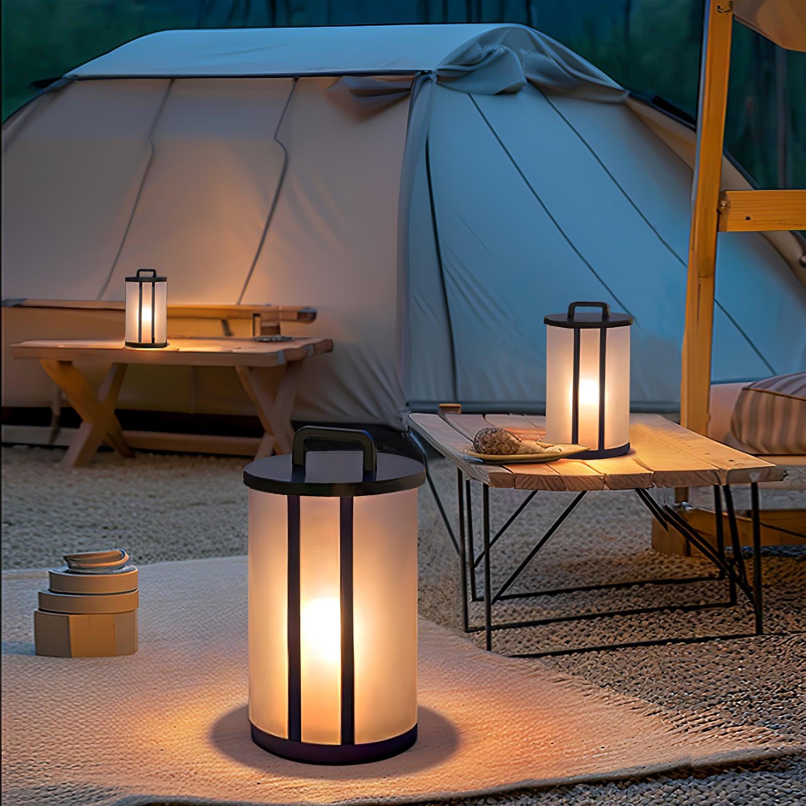 Ray Round Pillar Lantern Outdoor Light