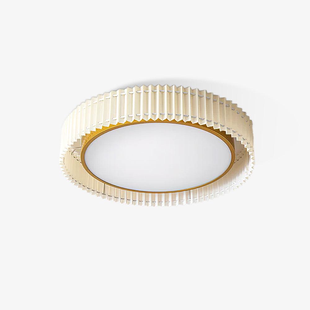 Corinila Round Pleated Fabric Ceiling Lamp - Letslighting