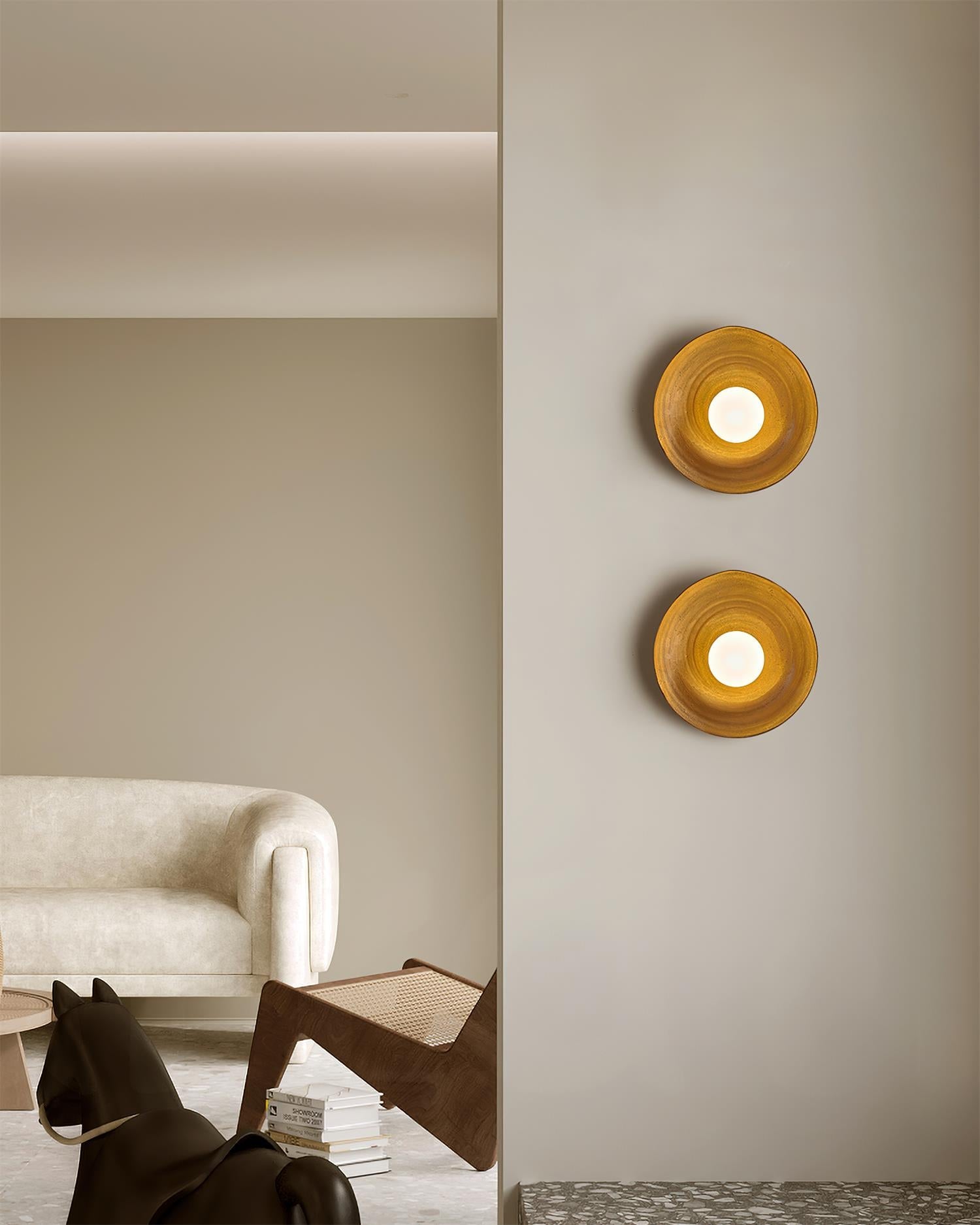 Wall Lamp Fiberglass Disc Acrylic Globe for Nordic Warmth - Letslighting