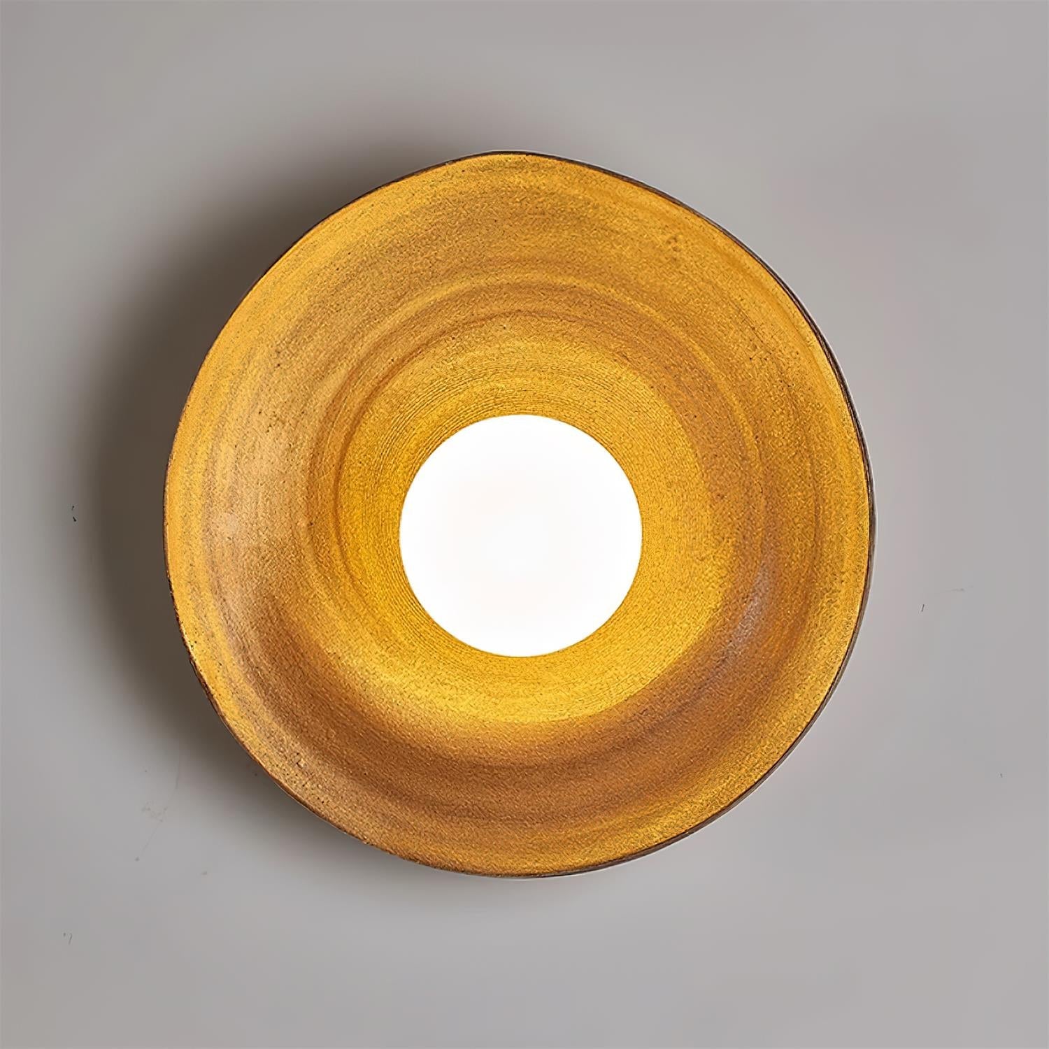 Wall Lamp Fiberglass Disc Acrylic Globe for Nordic Warmth - Letslighting