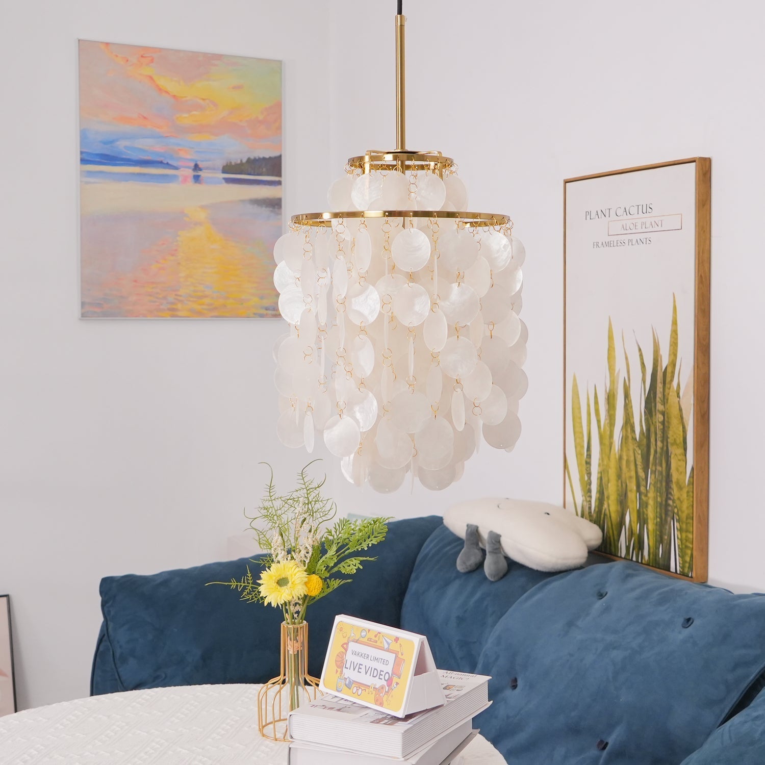 Lustra Pendant Lamp Round Shell Ring - Letslighting