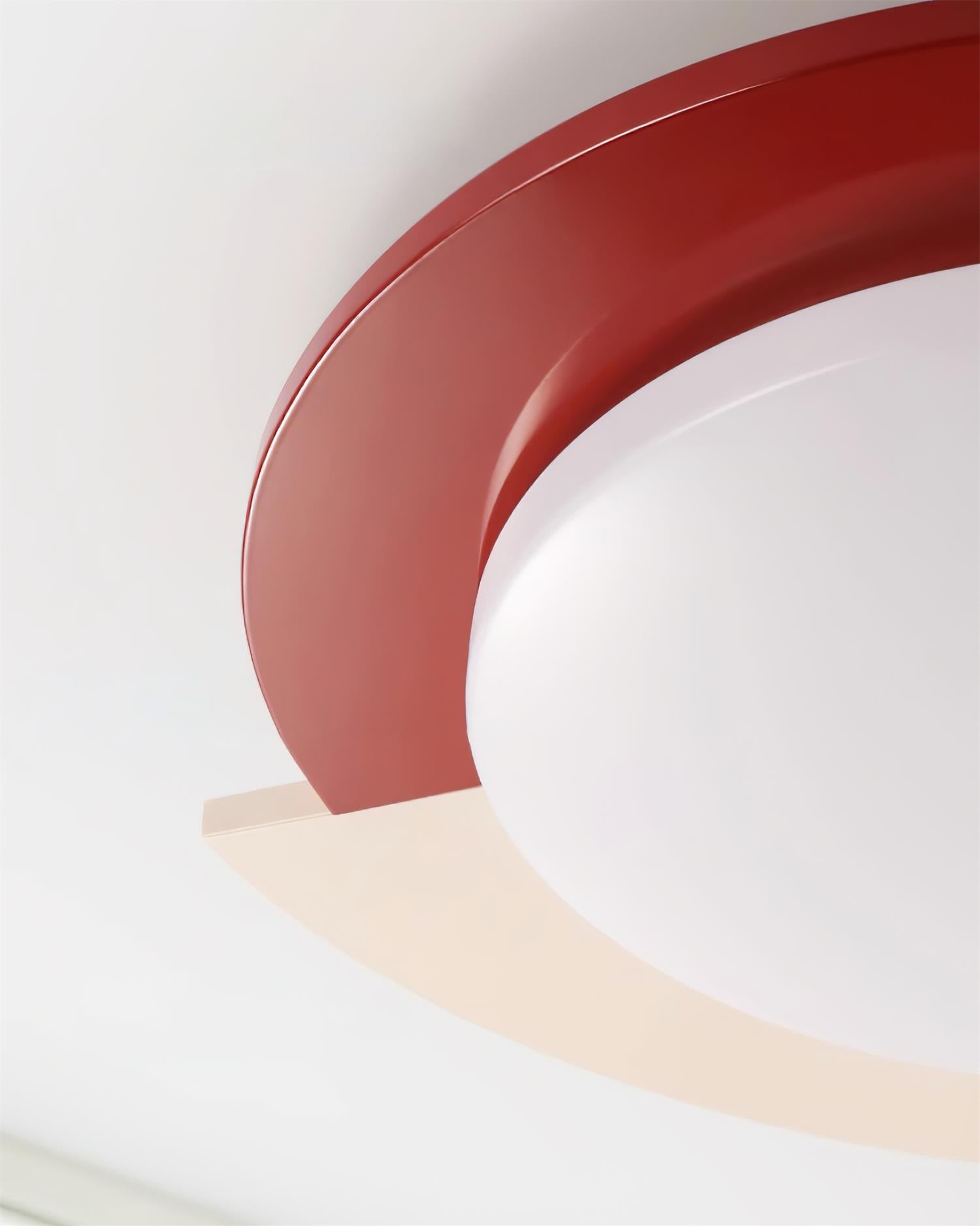 Toina Ceiling Light Two-Toned Red Ivory Minimalist - Letslighting