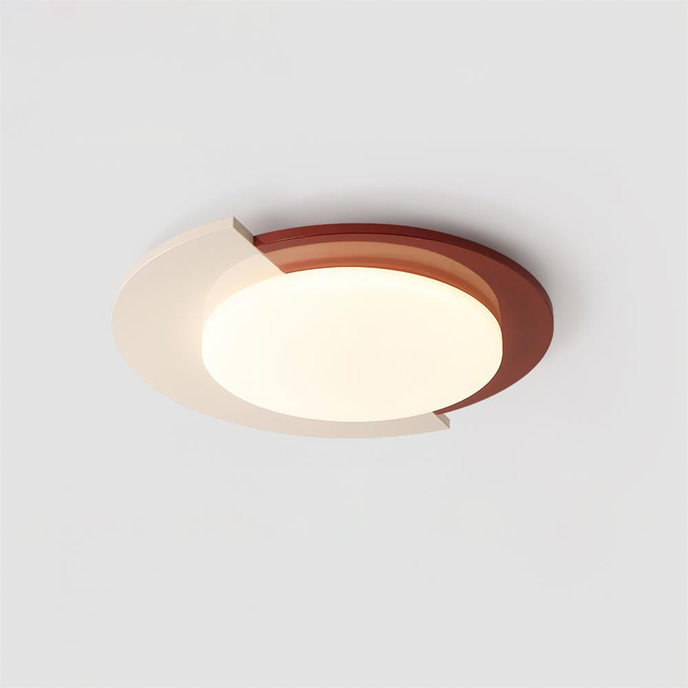 Toina Ceiling Light Two-Toned Red Ivory Minimalist - Letslighting