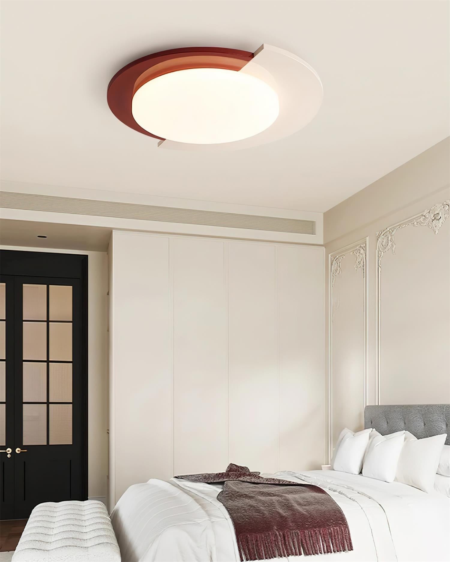Toina Ceiling Light Two-Toned Red Ivory Minimalist - Letslighting