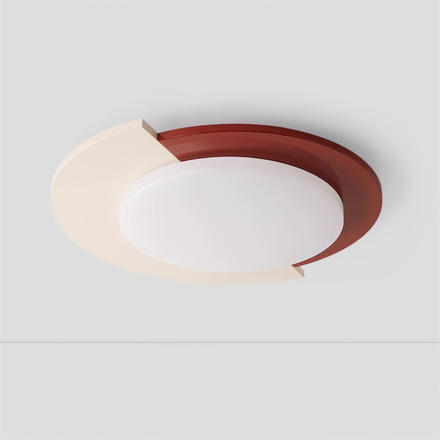 Toina Ceiling Light Two-Toned Red Ivory Minimalist - Letslighting