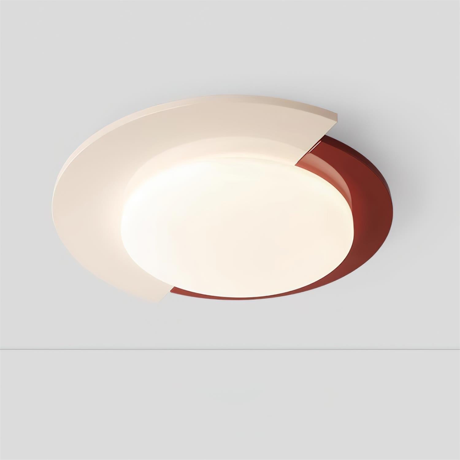 Toina Ceiling Light Two-Toned Red Ivory Minimalist - Letslighting