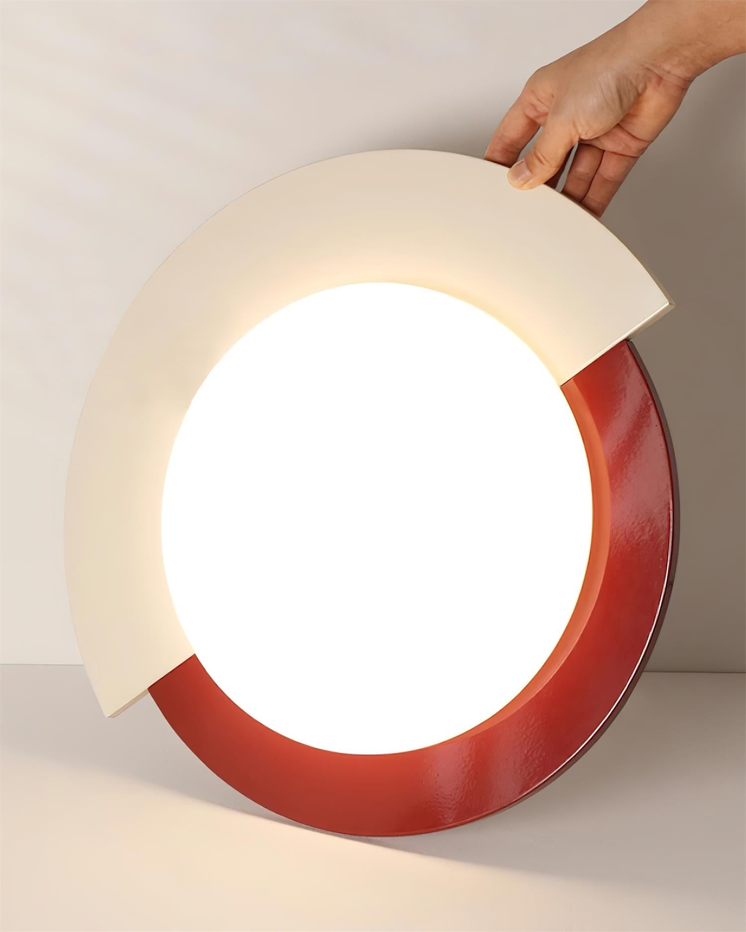 Toina Ceiling Light Two-Toned Red Ivory Minimalist - Letslighting