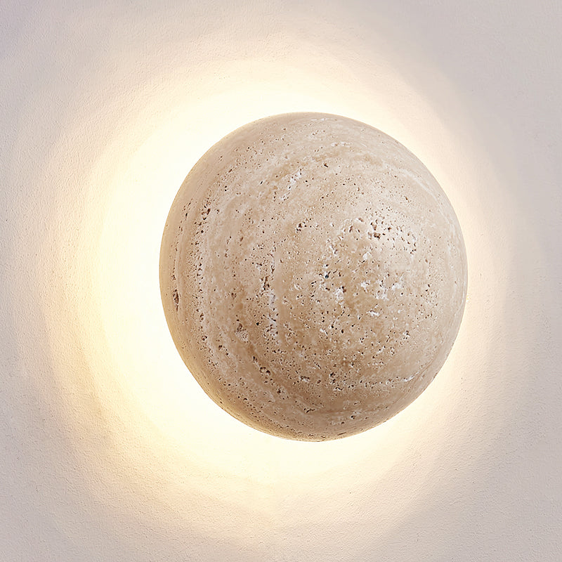 Ritta Round Travertine Wall Lamp - Letslighting