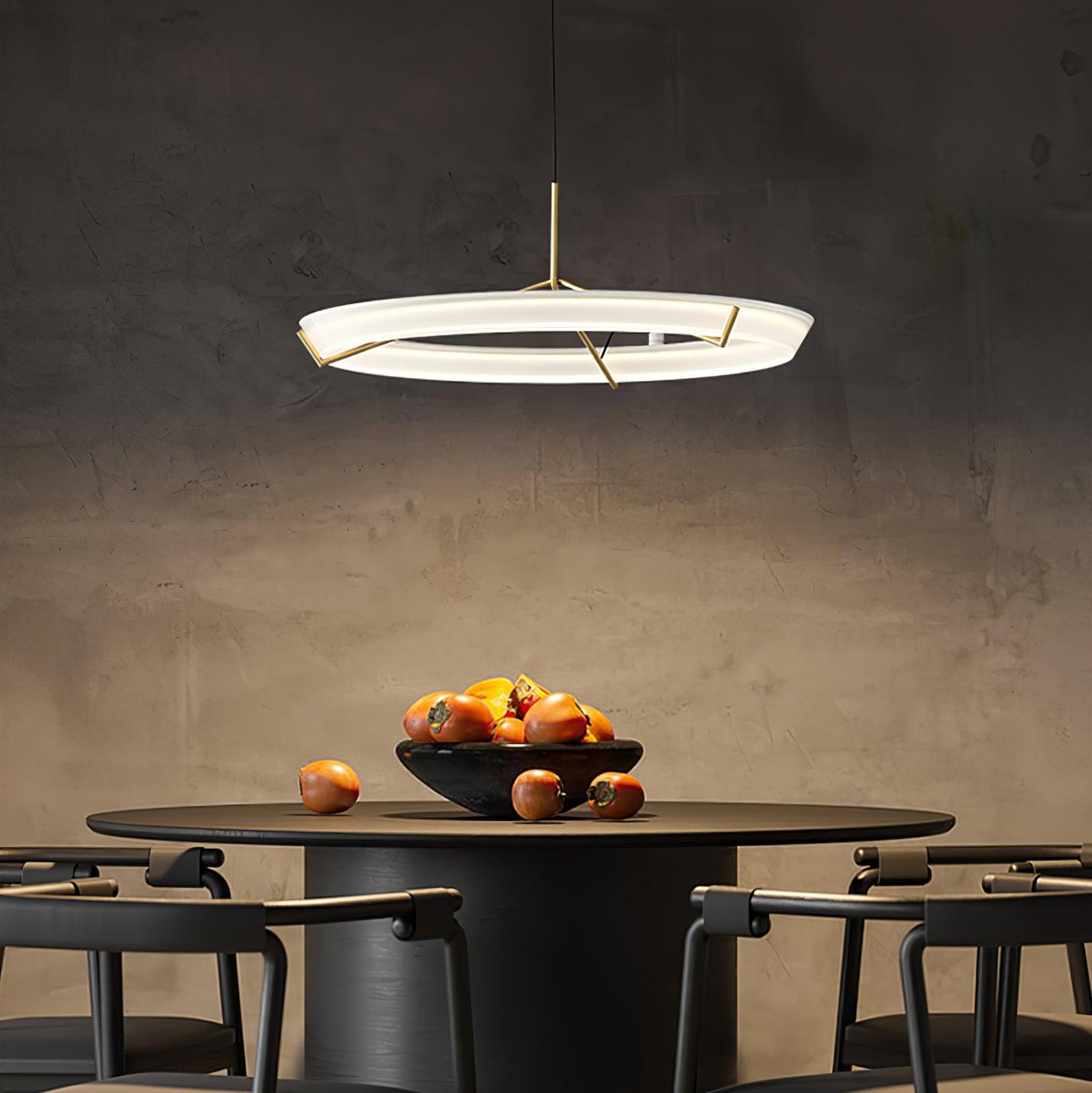 Vielle Pendant Lamp Circular Sleek Modern Round - Letslighting