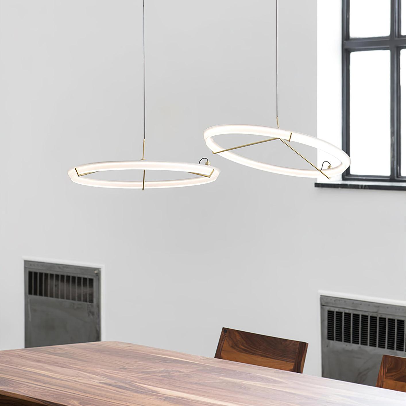 Vielle Pendant Lamp Circular Sleek Modern Round - Letslighting