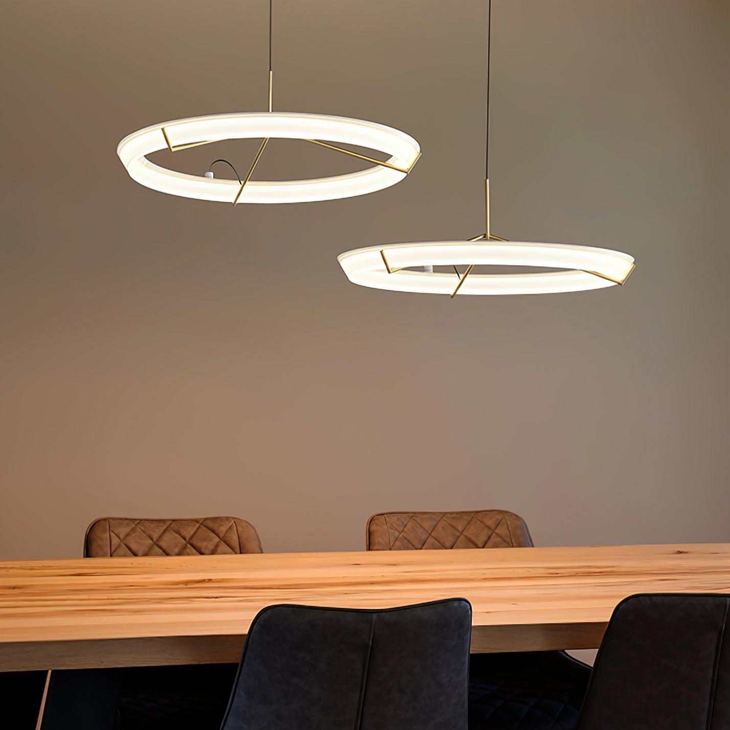 Vielle Pendant Lamp Circular Sleek Modern Round - Letslighting