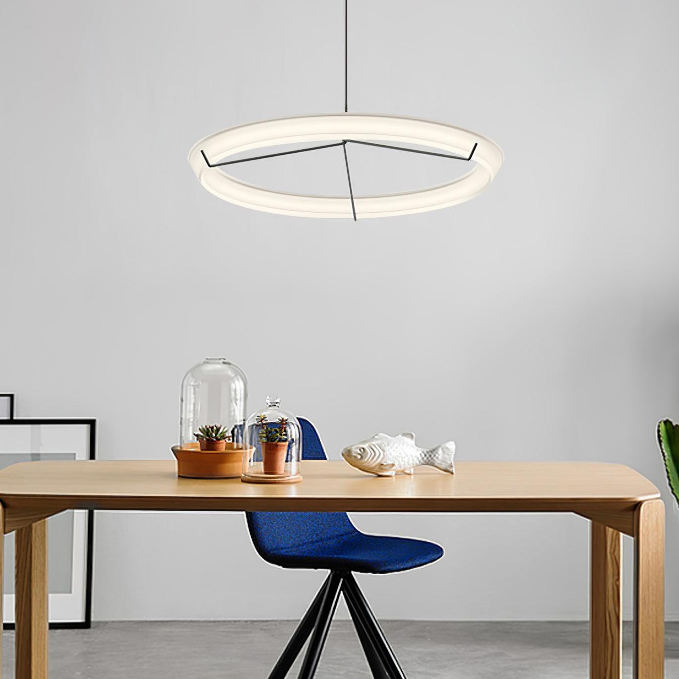Vielle Pendant Lamp Circular Sleek Modern Round - Letslighting