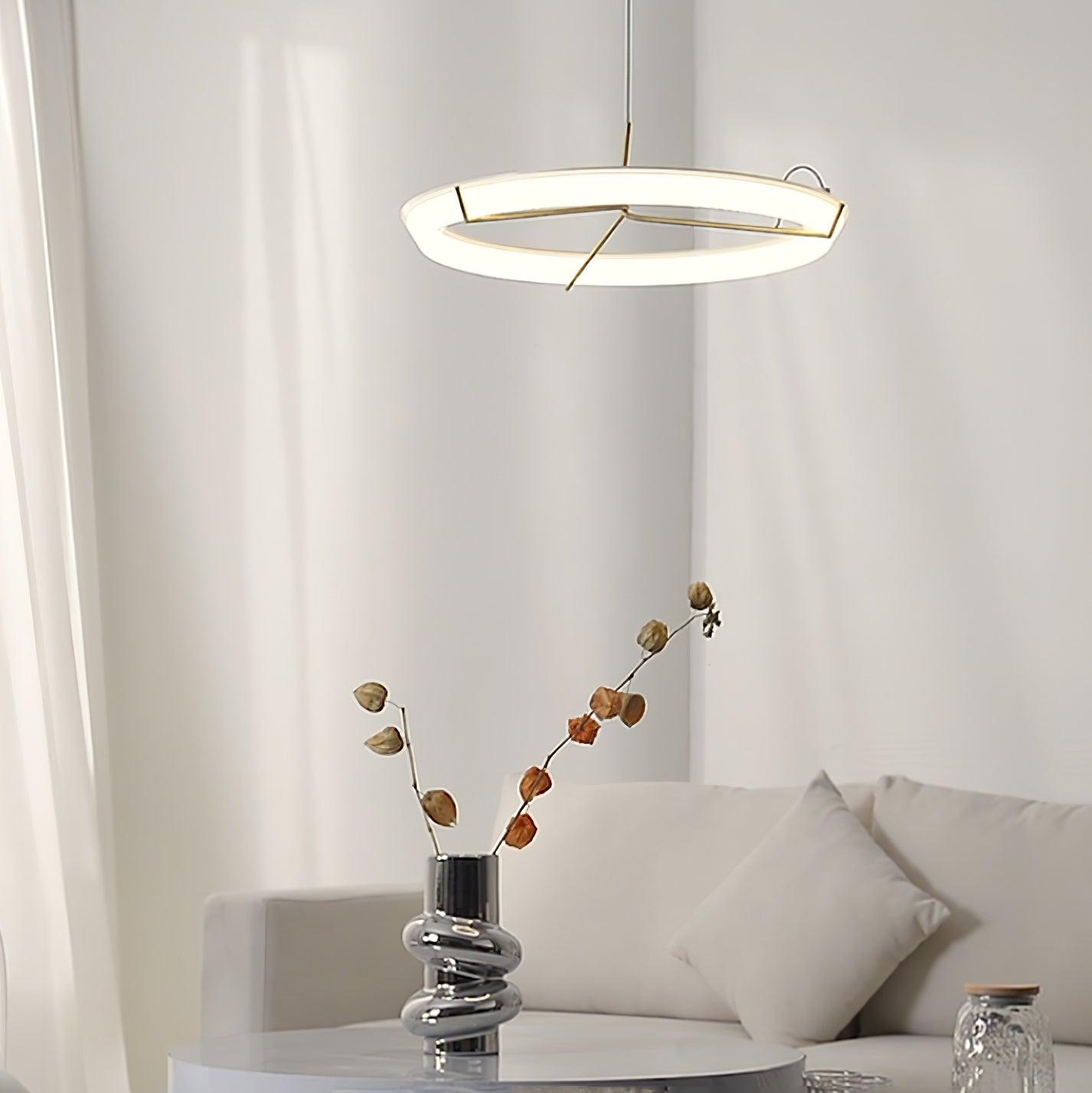 Vielle Pendant Lamp Circular Sleek Modern Round - Letslighting