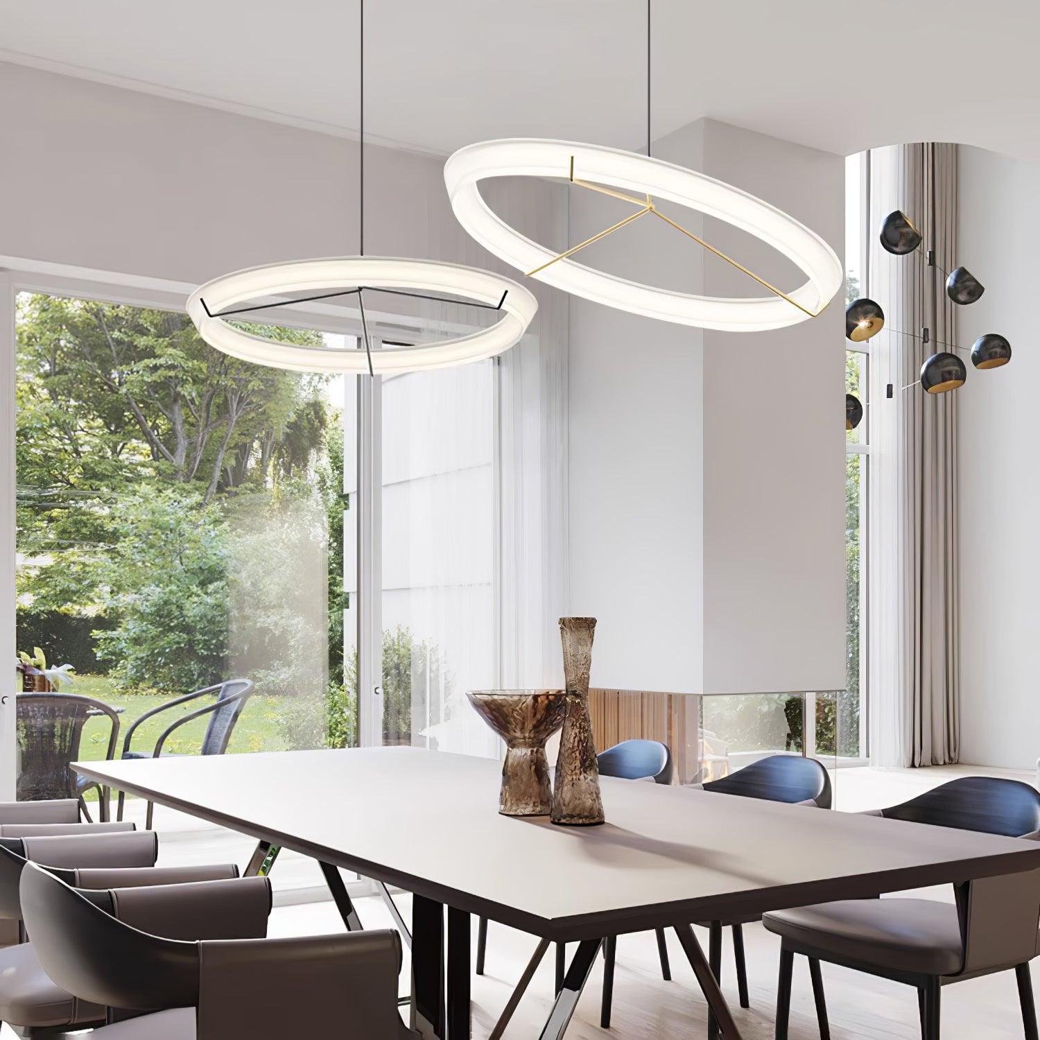 Vielle Pendant Lamp Circular Sleek Modern Round - Letslighting