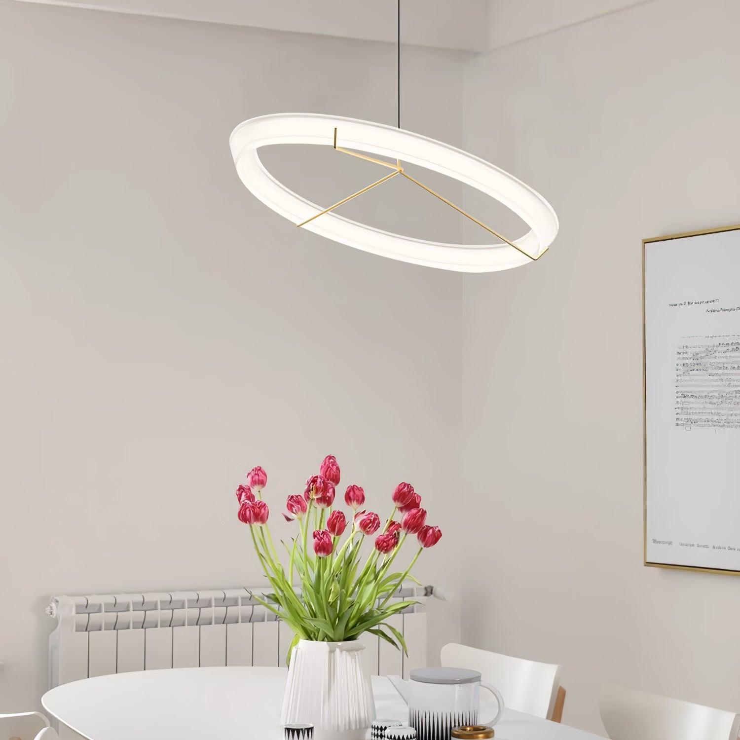 Vielle Pendant Lamp Circular Sleek Modern Round - Letslighting