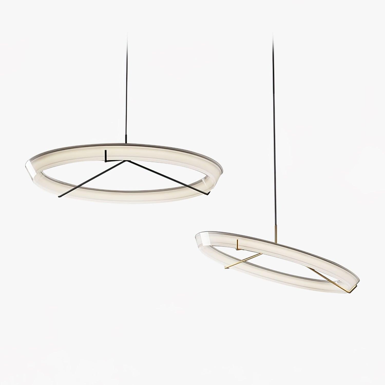 Vielle Pendant Lamp Circular Sleek Modern Round - Letslighting