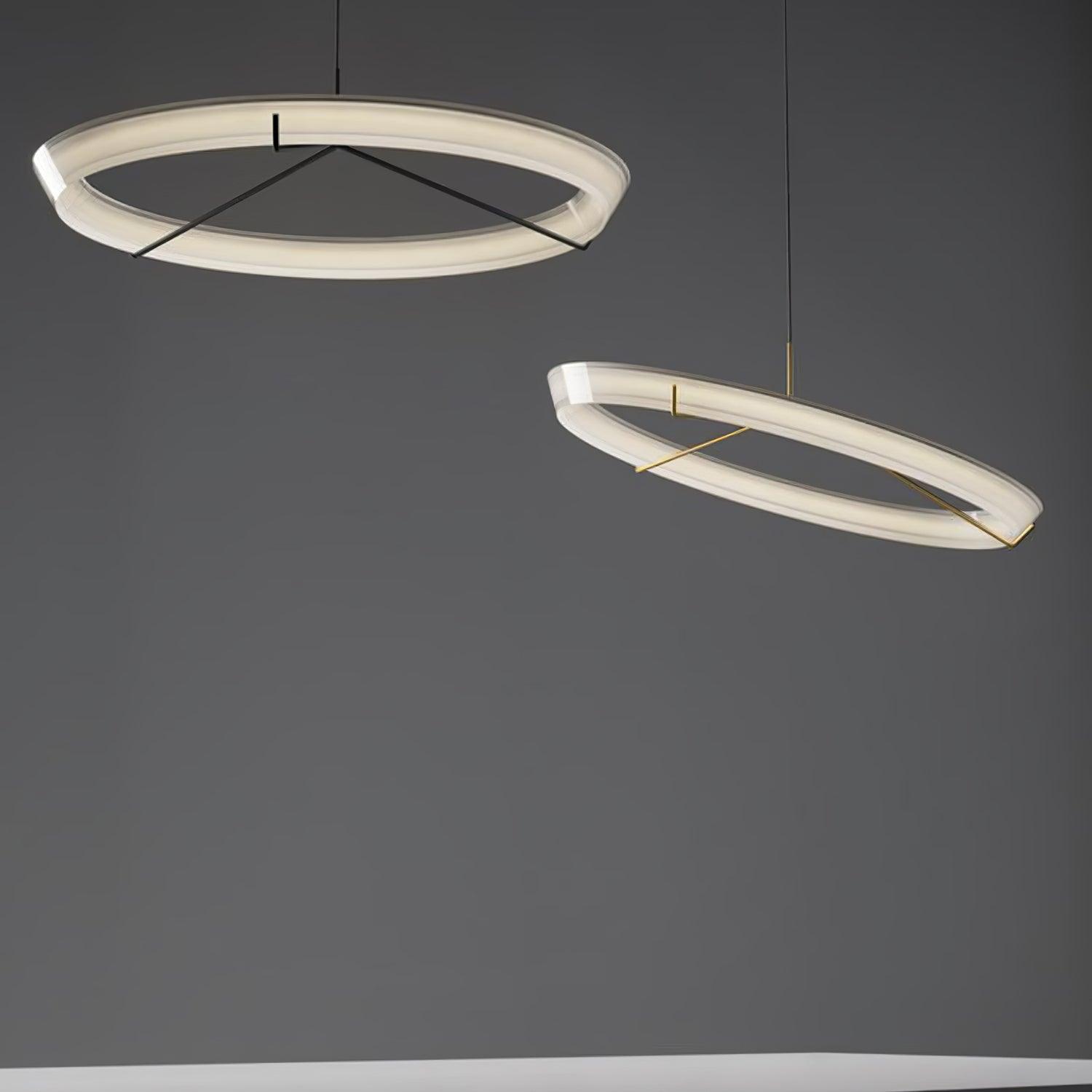 Vielle Pendant Lamp Circular Sleek Modern Round - Letslighting