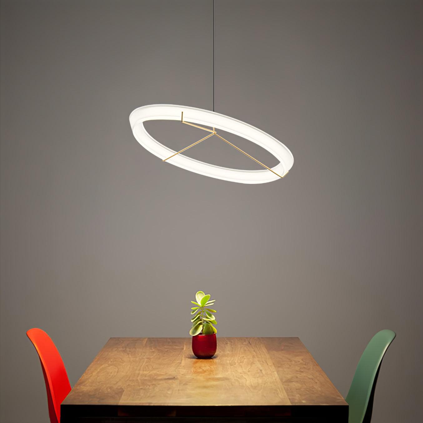 Vielle Pendant Lamp Circular Sleek Modern Round - Letslighting