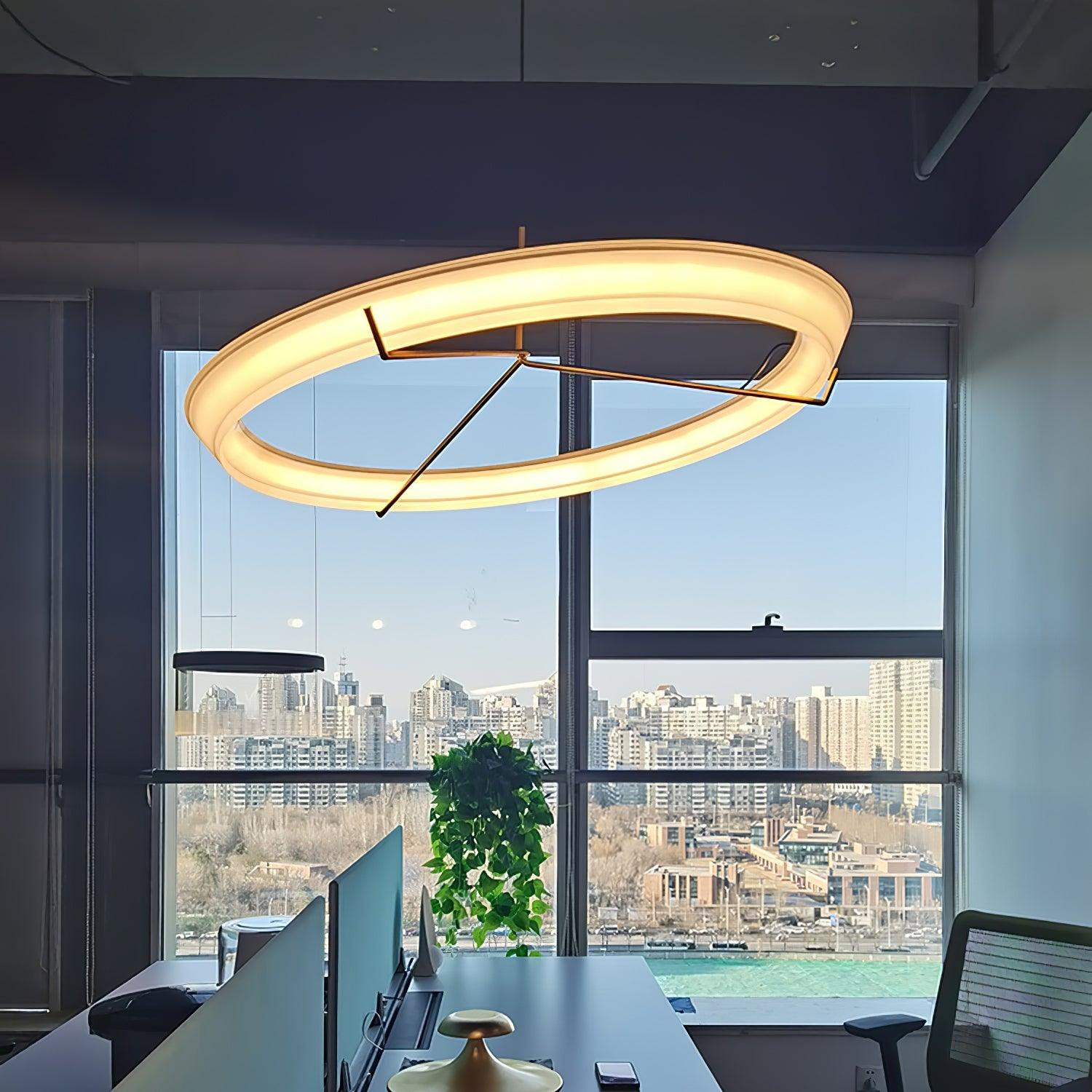 Vielle Pendant Lamp Circular Sleek Modern Round - Letslighting
