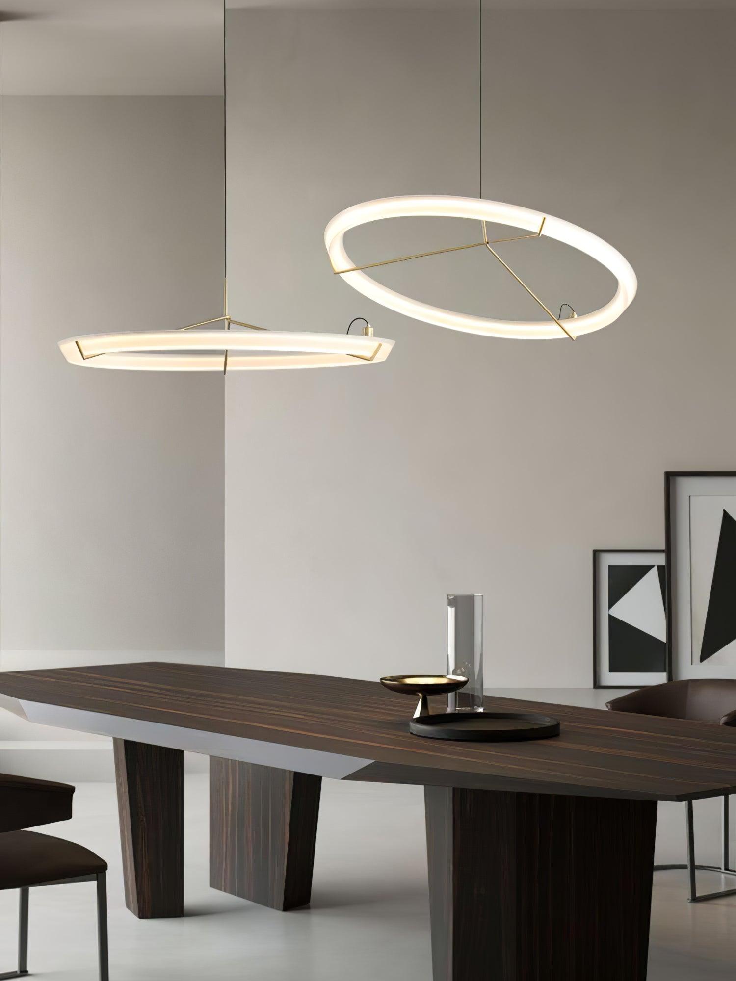 Vielle Pendant Lamp Circular Sleek Modern Round - Letslighting