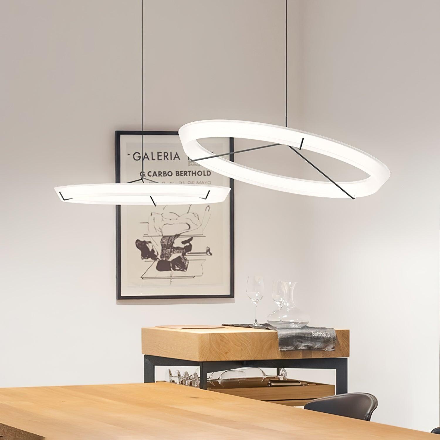 Vielle Pendant Lamp Circular Sleek Modern Round - Letslighting