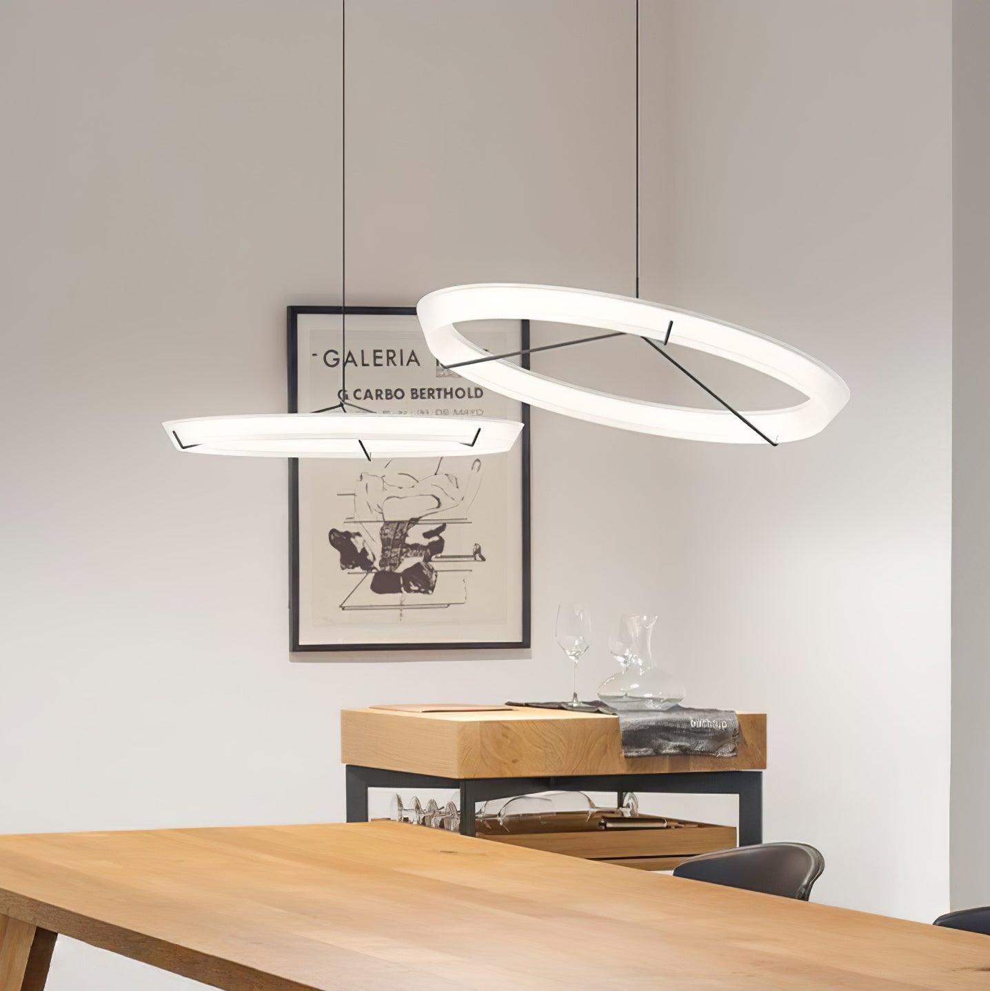 Vielle Pendant Lamp Circular Sleek Modern Round - Letslighting