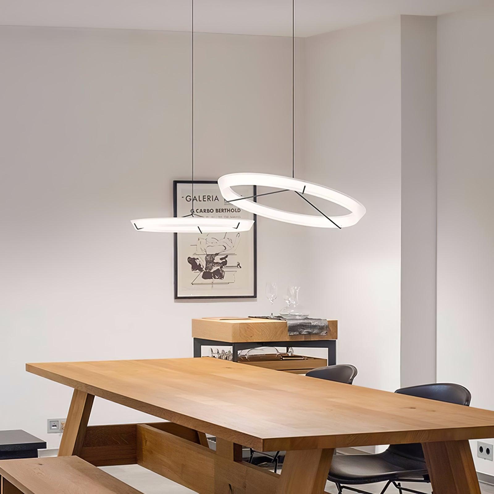 Vielle Pendant Lamp Circular Sleek Modern Round - Letslighting