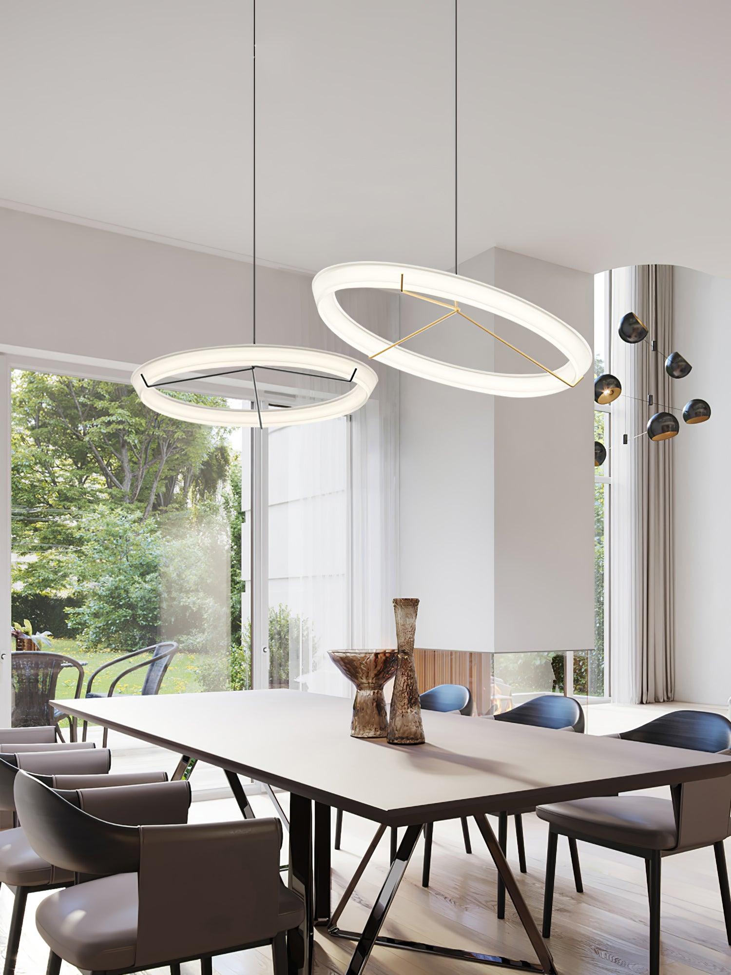 Vielle Pendant Lamp Circular Sleek Modern Round - Letslighting