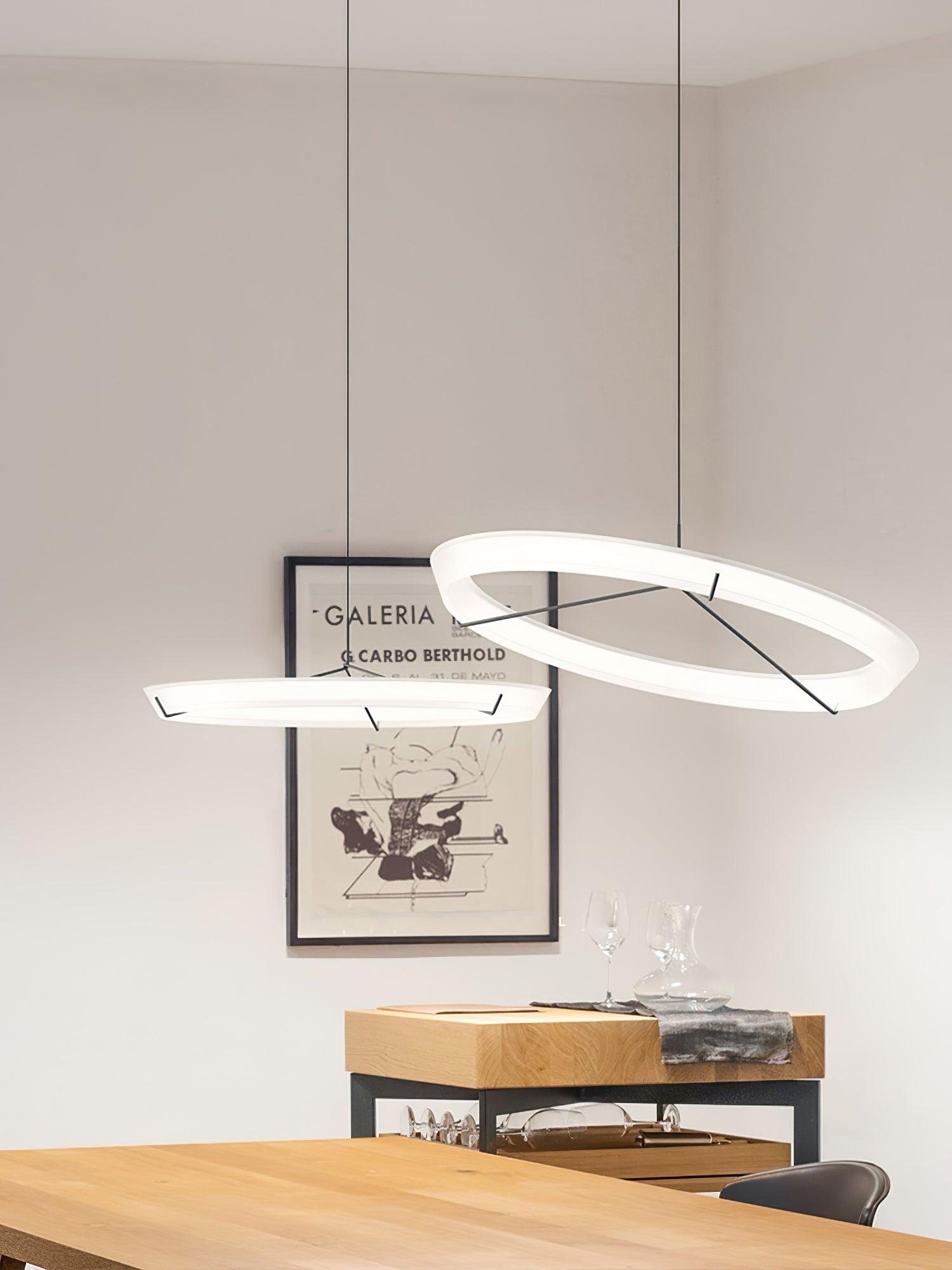 Vielle Pendant Lamp Circular Sleek Modern Round - Letslighting
