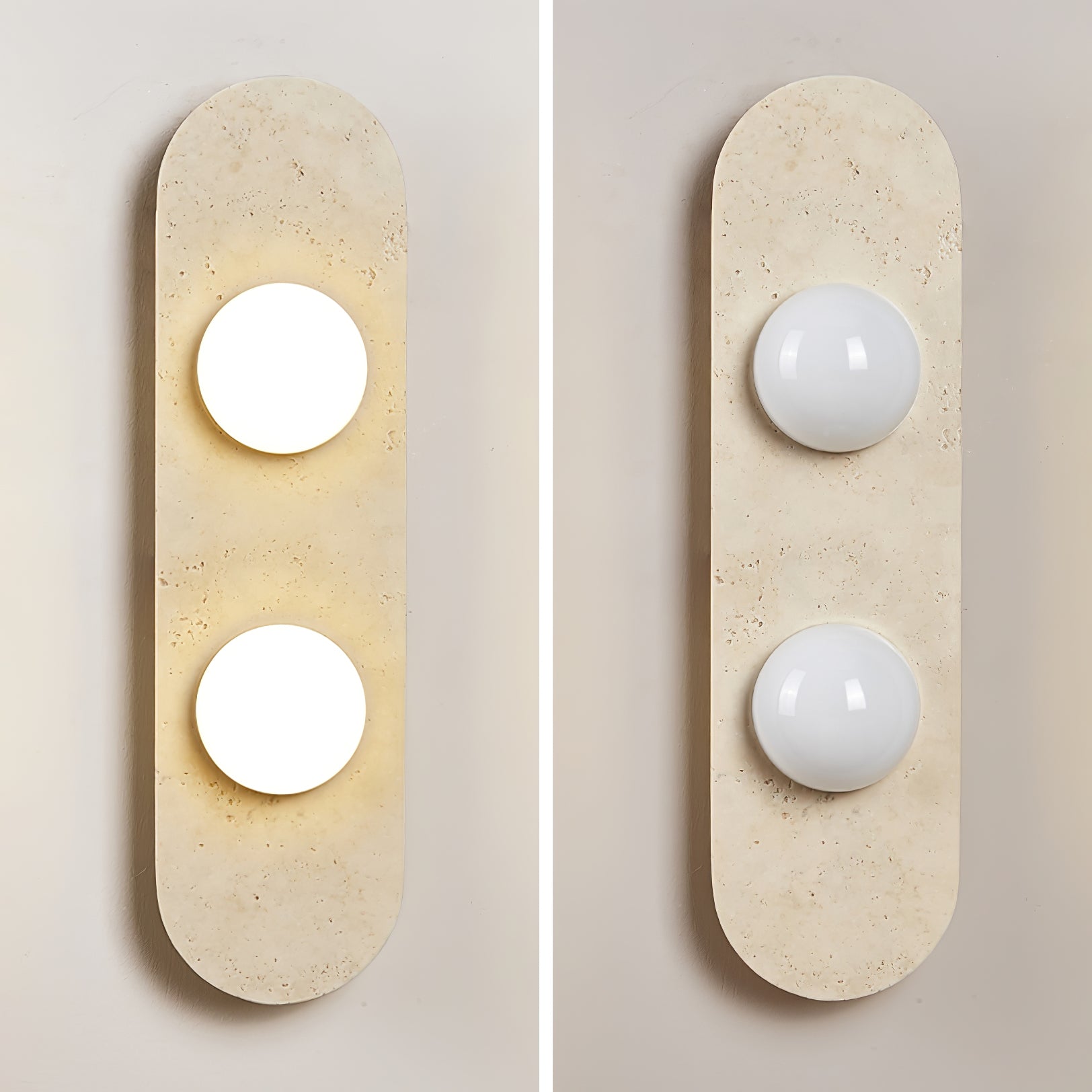 Zasoliel Minimalist Travertine Wall Light - Letslighting