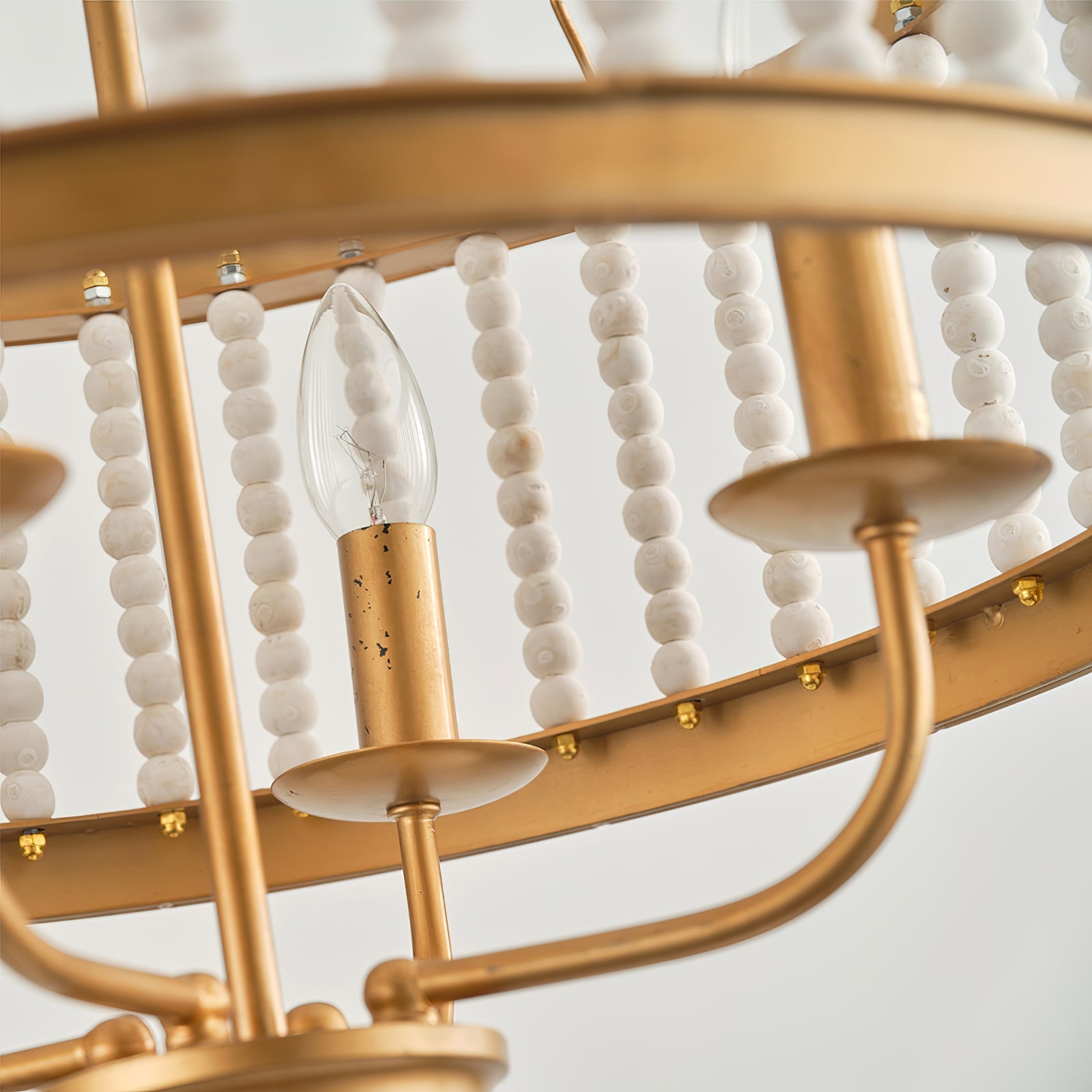 Ivsileth Premium Beaded Wooden Chandelier - Letslighting