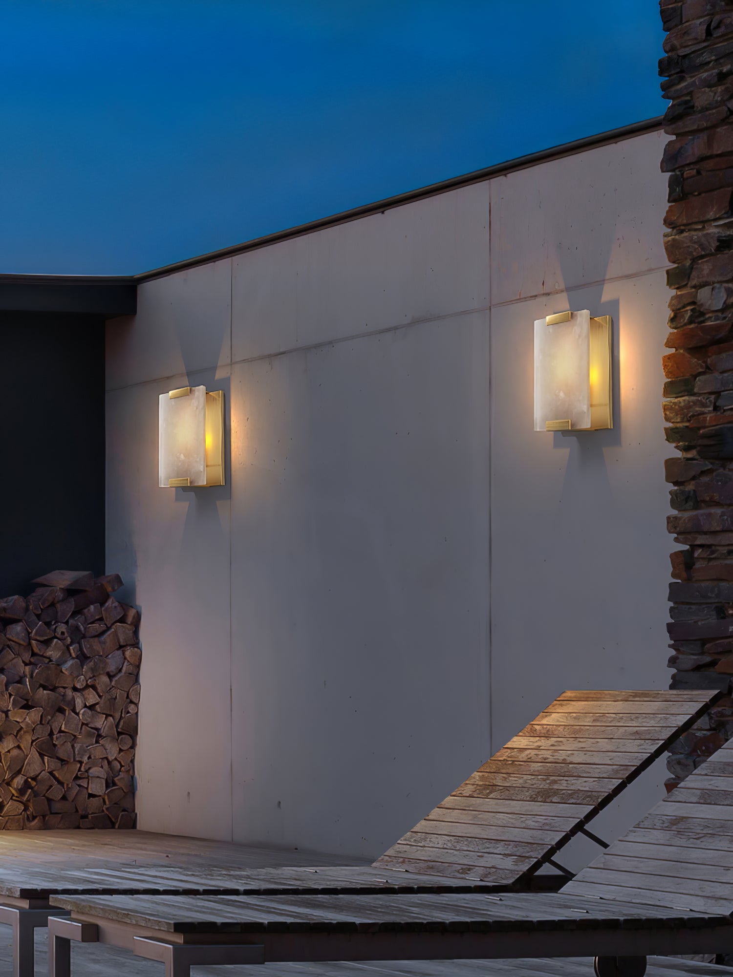 Roux Wall Lamp Alabaster Panel Glow - Letslighting