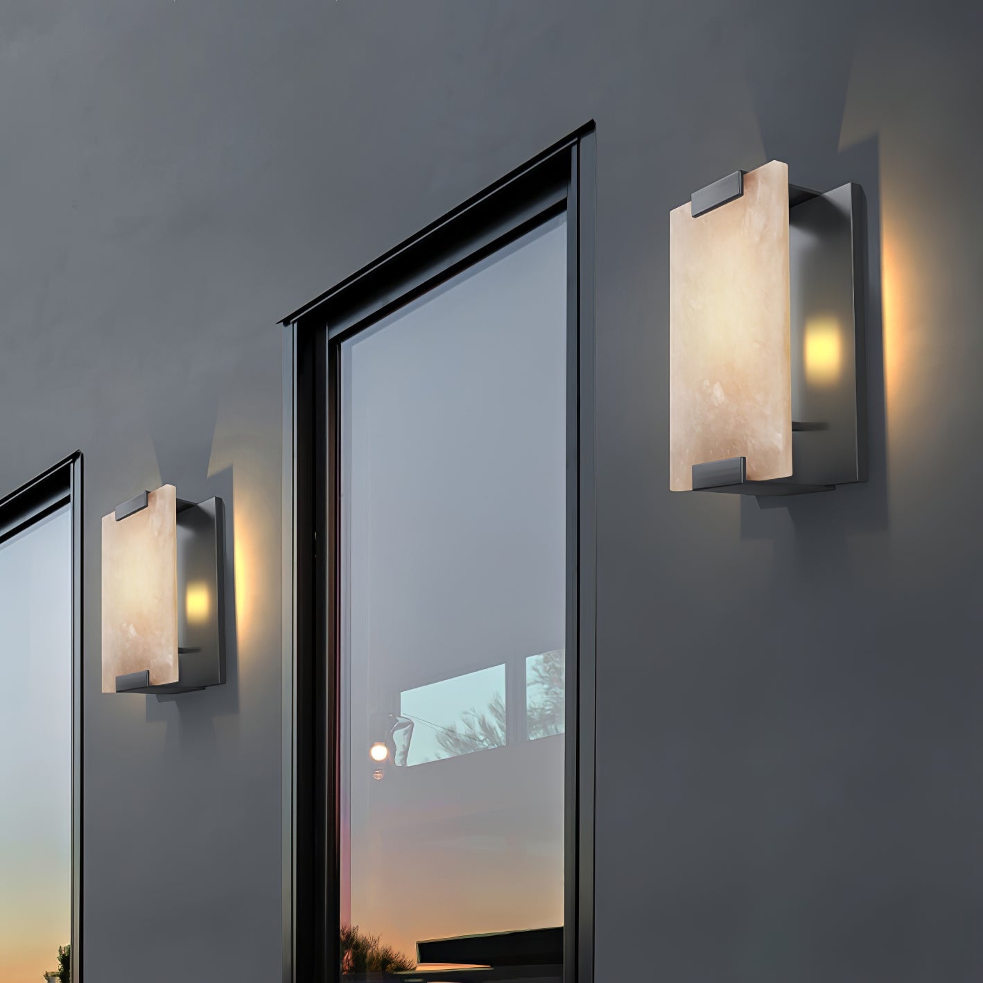 Roux Wall Lamp Alabaster Panel Glow - Letslighting